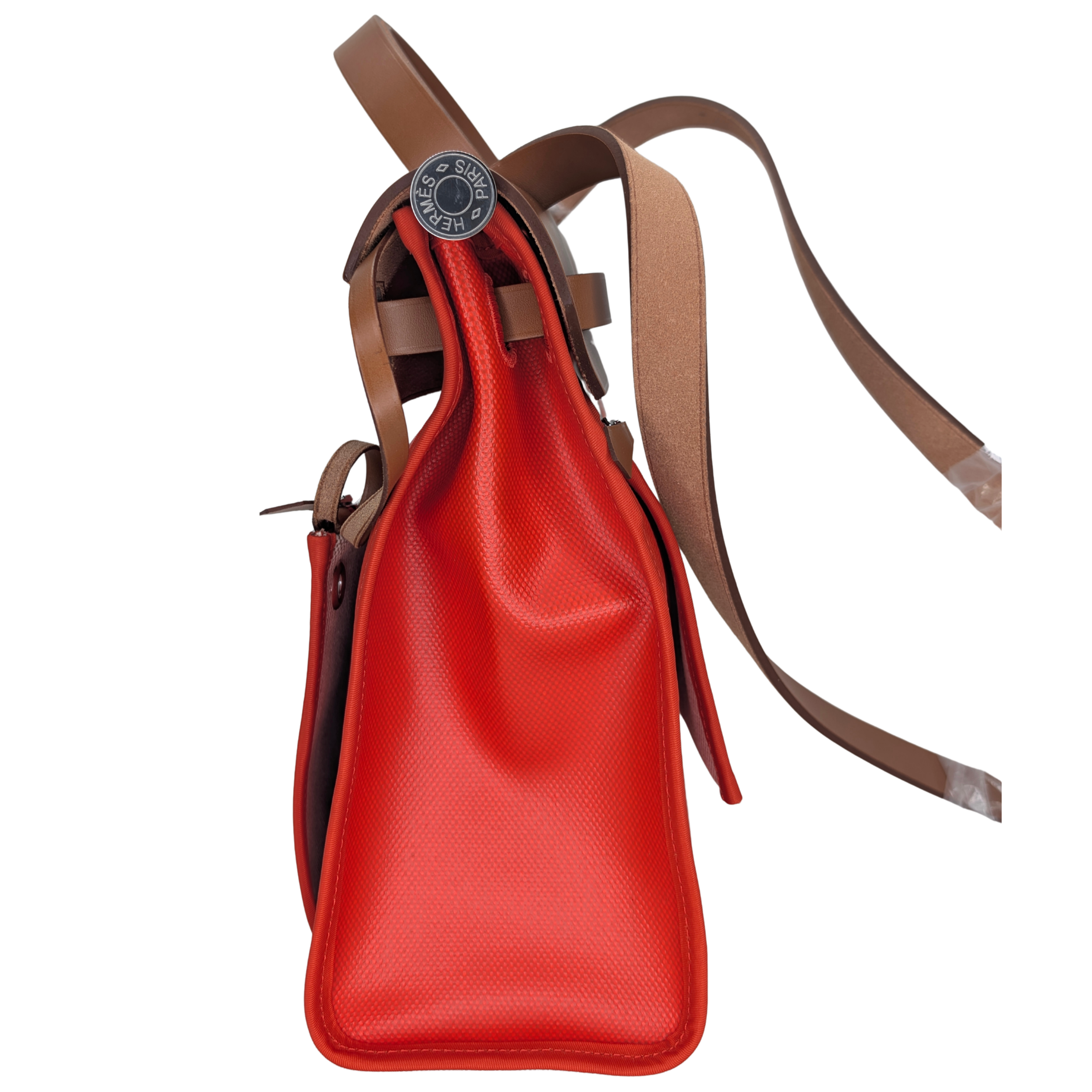 Hermes Herbag 31 Berline Canvas Hunter Orange Stamp U