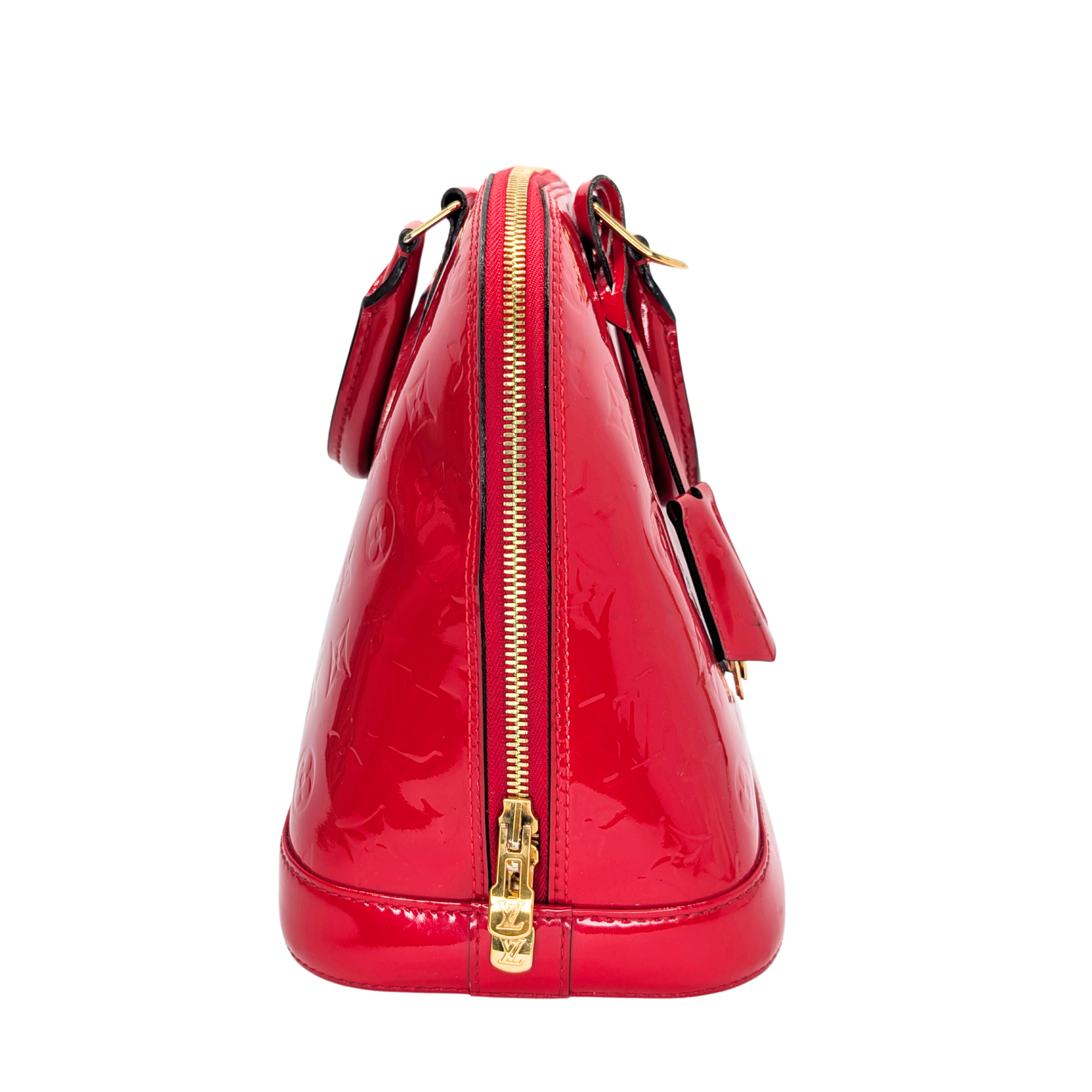 Louis Vuitton Alma Pm Vernis Leather Red Bag