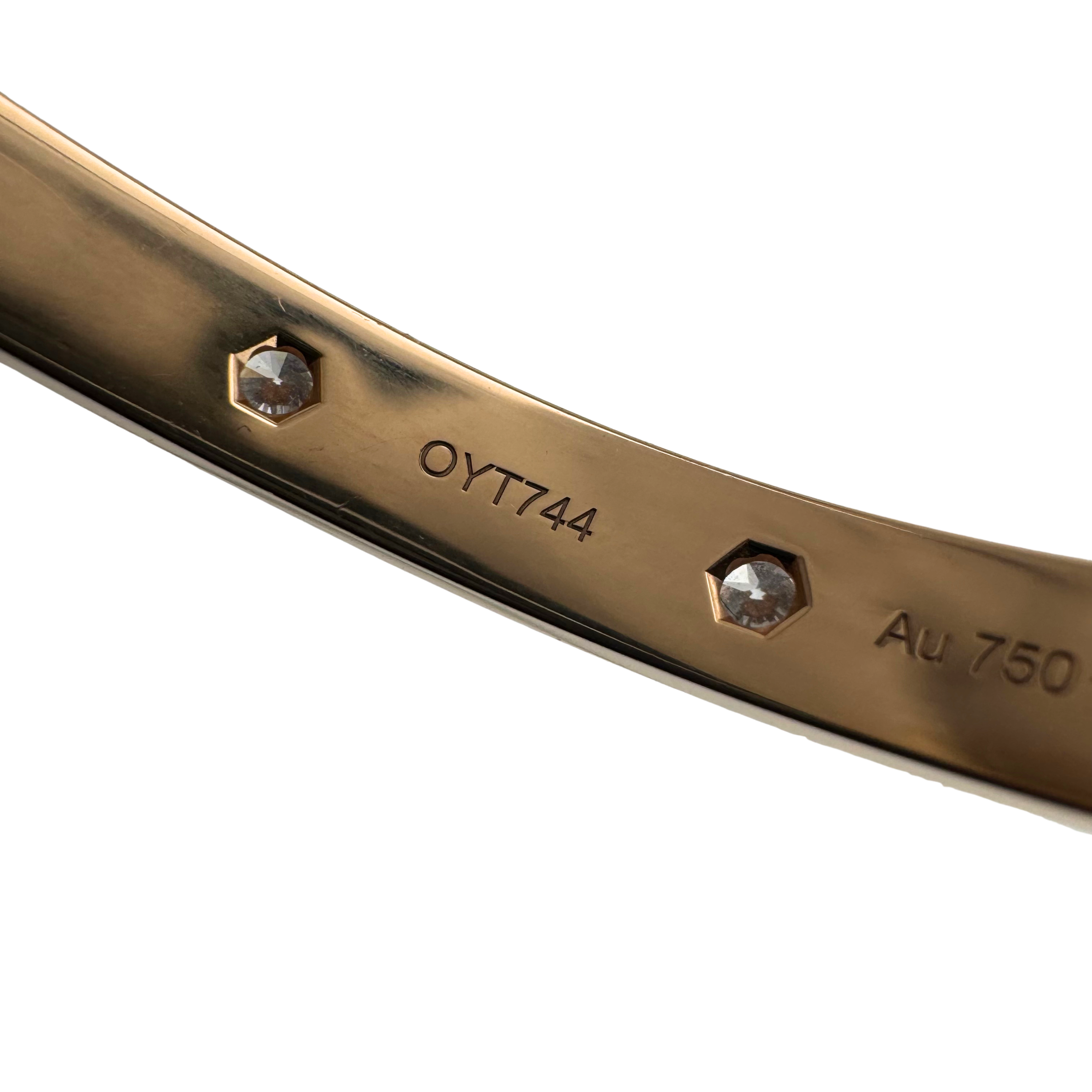 Cartier Love Bracelet Classic model 10 Diamonds size 18