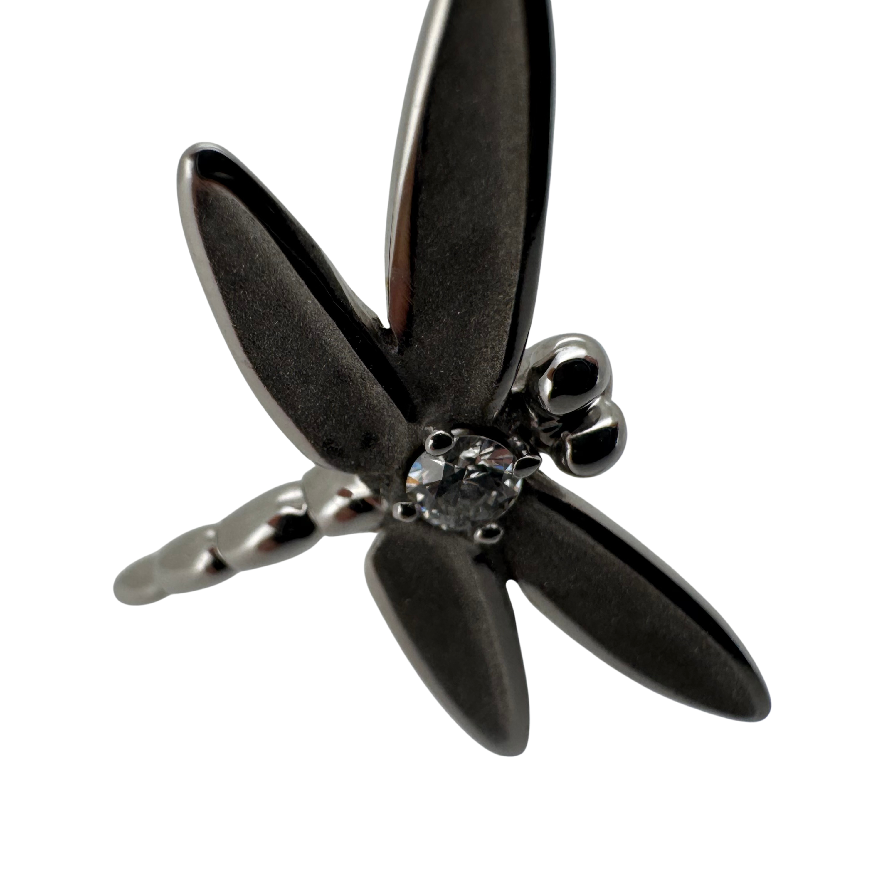 Tiffany & Co Dragon Fly Diamond .07ct Necklace 18k White Gold - Lost Designer