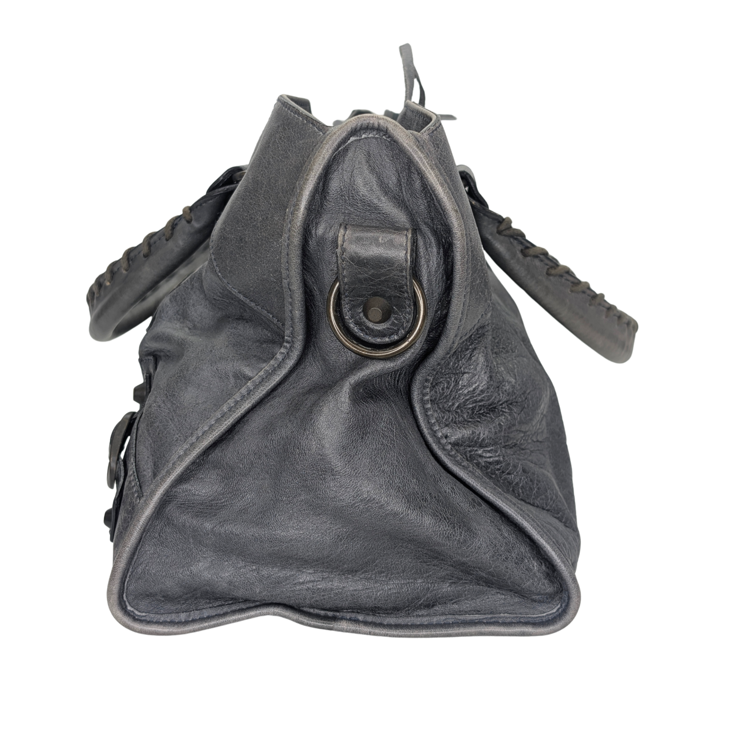 Balenciaga Motorcycle City Shoulder Bag Grey