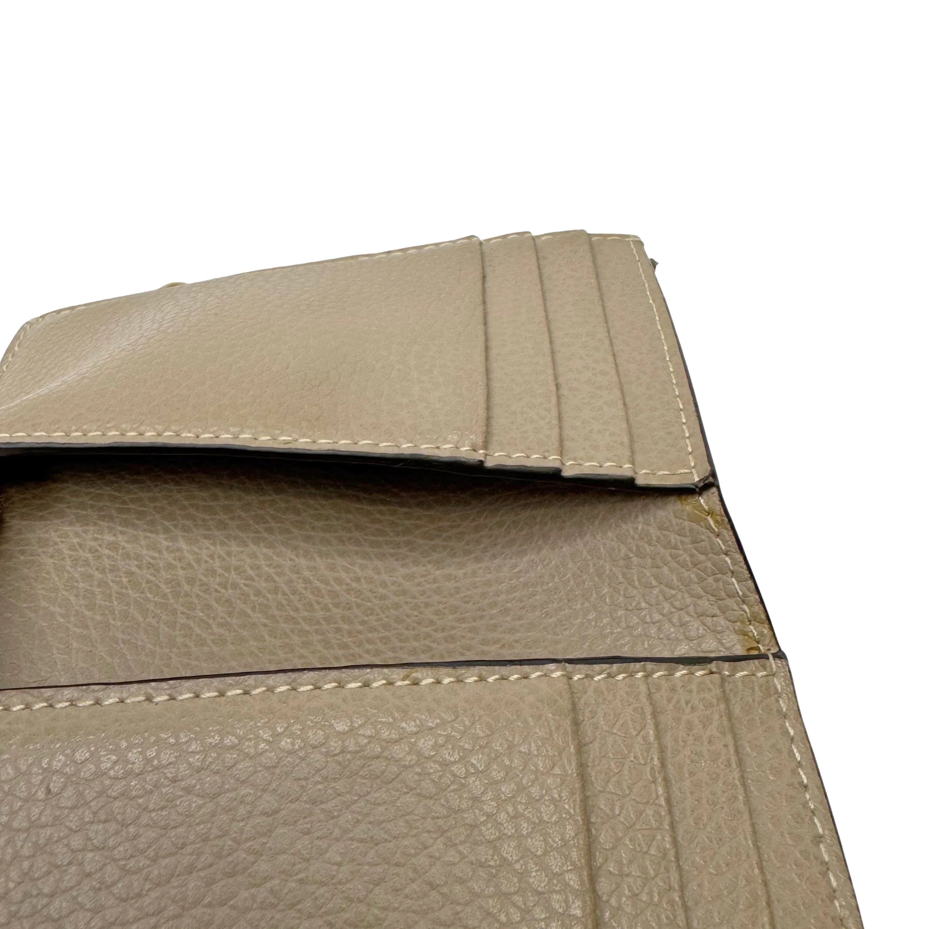 Chloe Calfskin Small Darryl Trifold Wallet Motty Grey