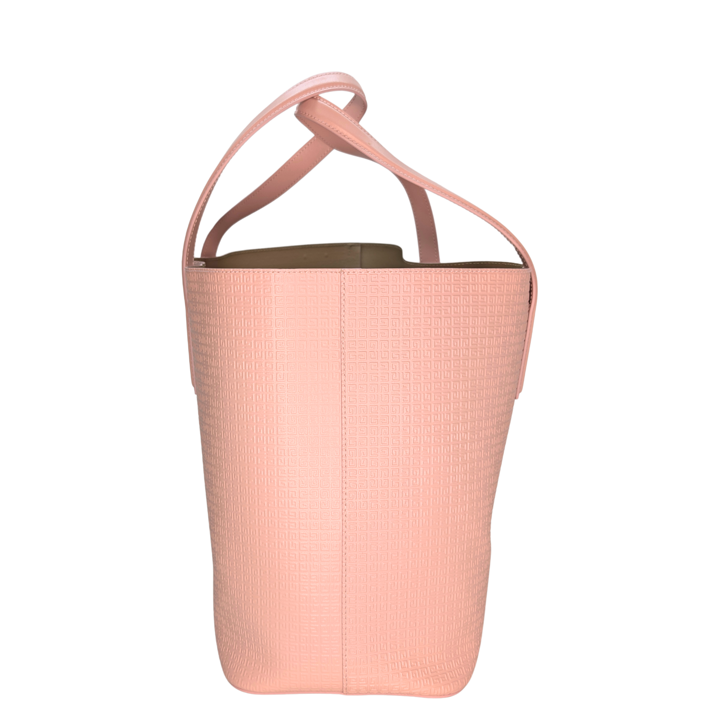 Givenchy Calfskin Logo Embossed Wing Shopper Tote Bag Blush Pink