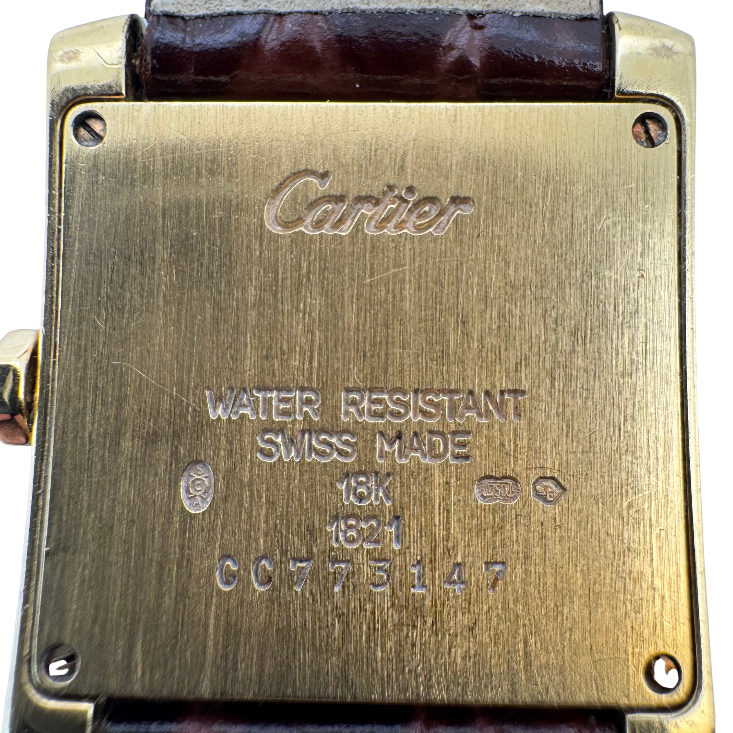 Cartier Tank 1821 Francaise 18k Gold Watch