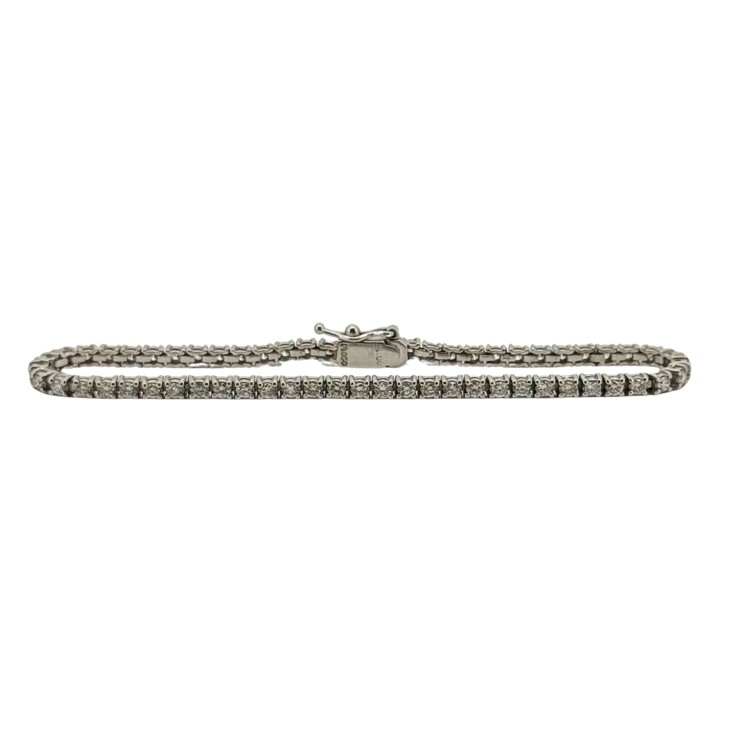 2.00ct SI Natural Diamond on Platinum Tennis Bracelet
