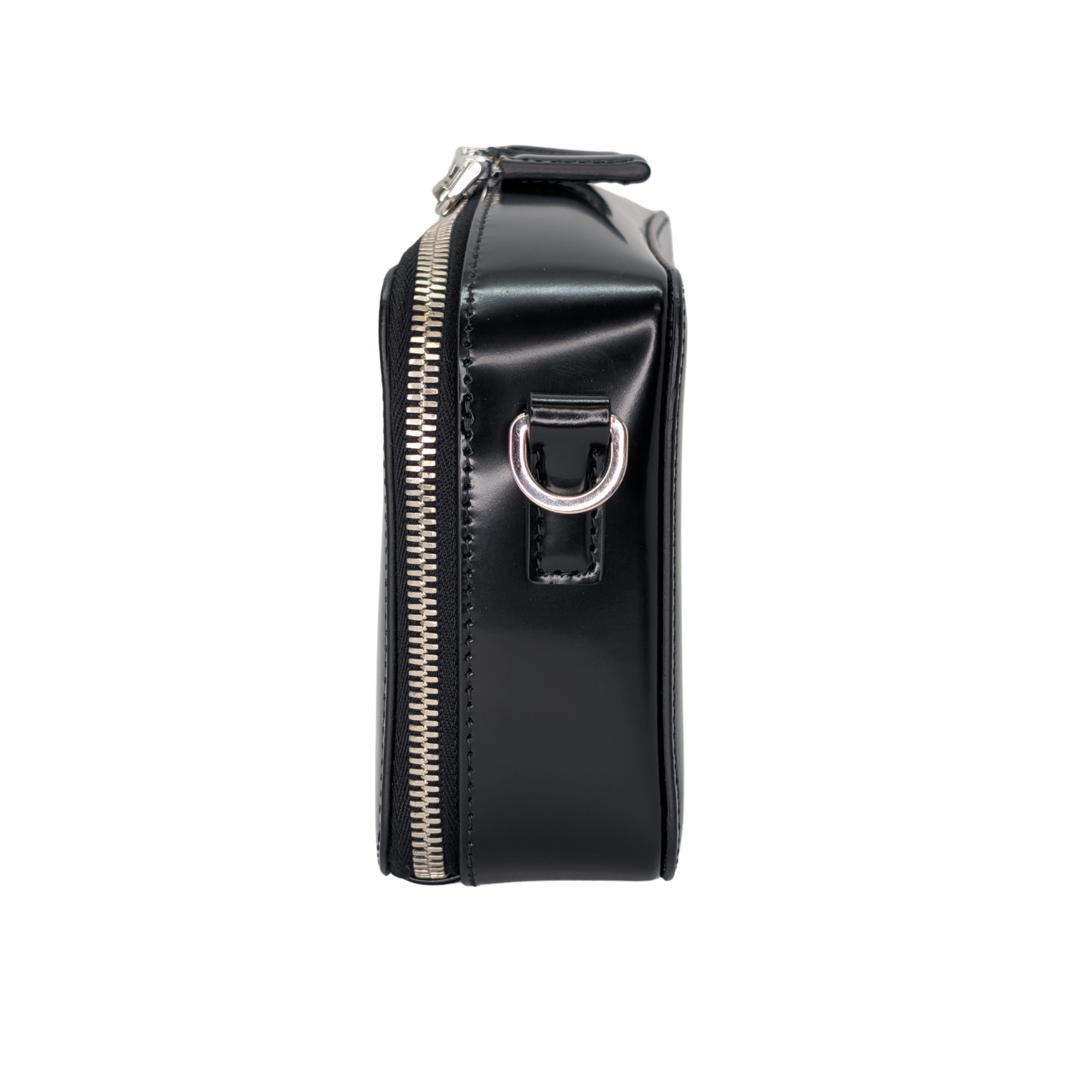 Prada Brique Crossbody Bag Leather Black