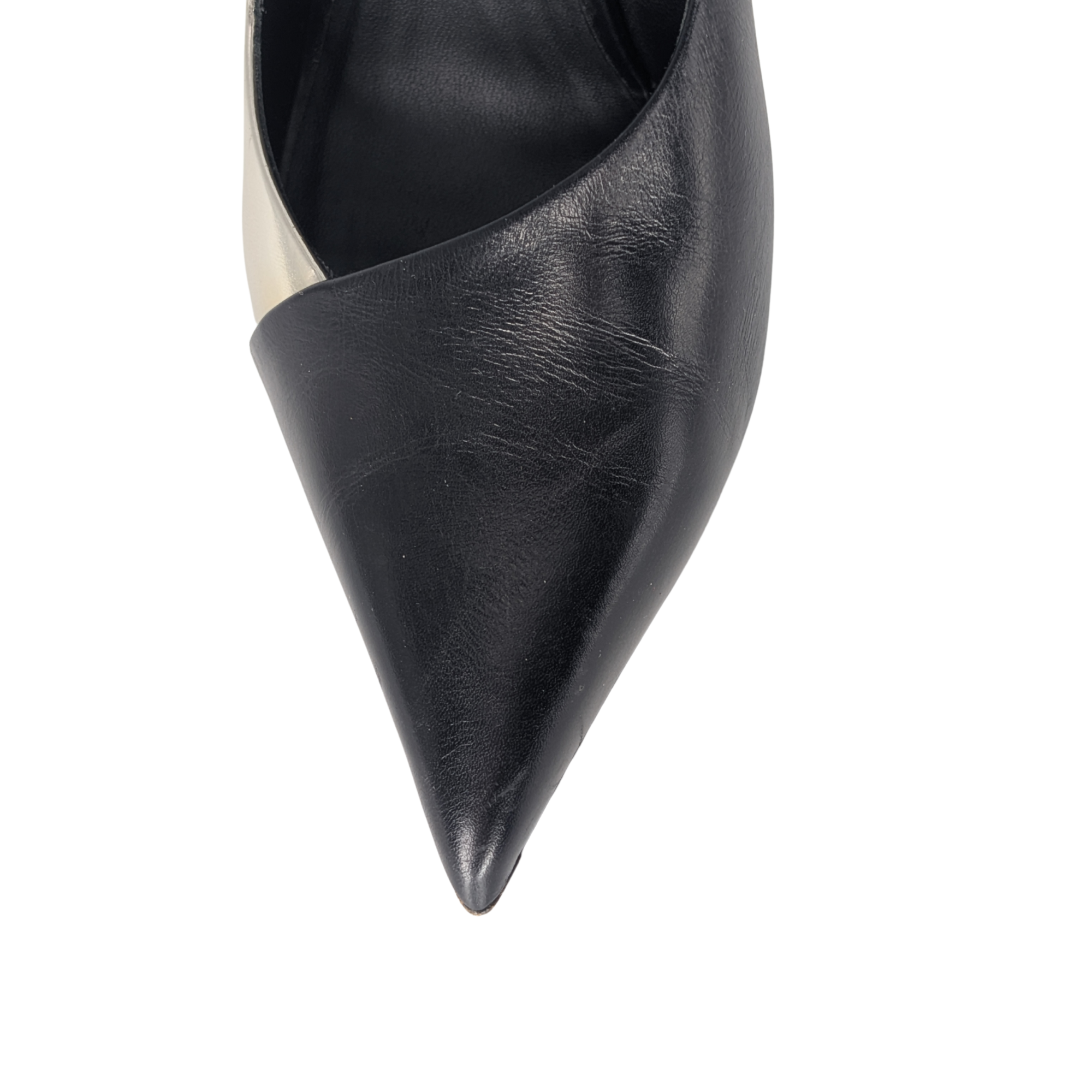 Balmain Pointed Toe Pumps Black/Gold 39