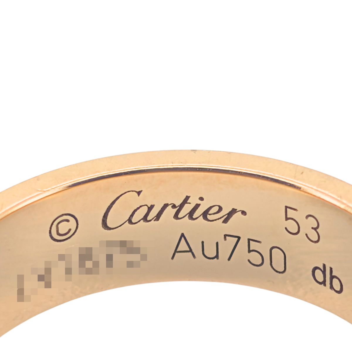 Cartier Love Ring Classic Model 18k Gold Size 53