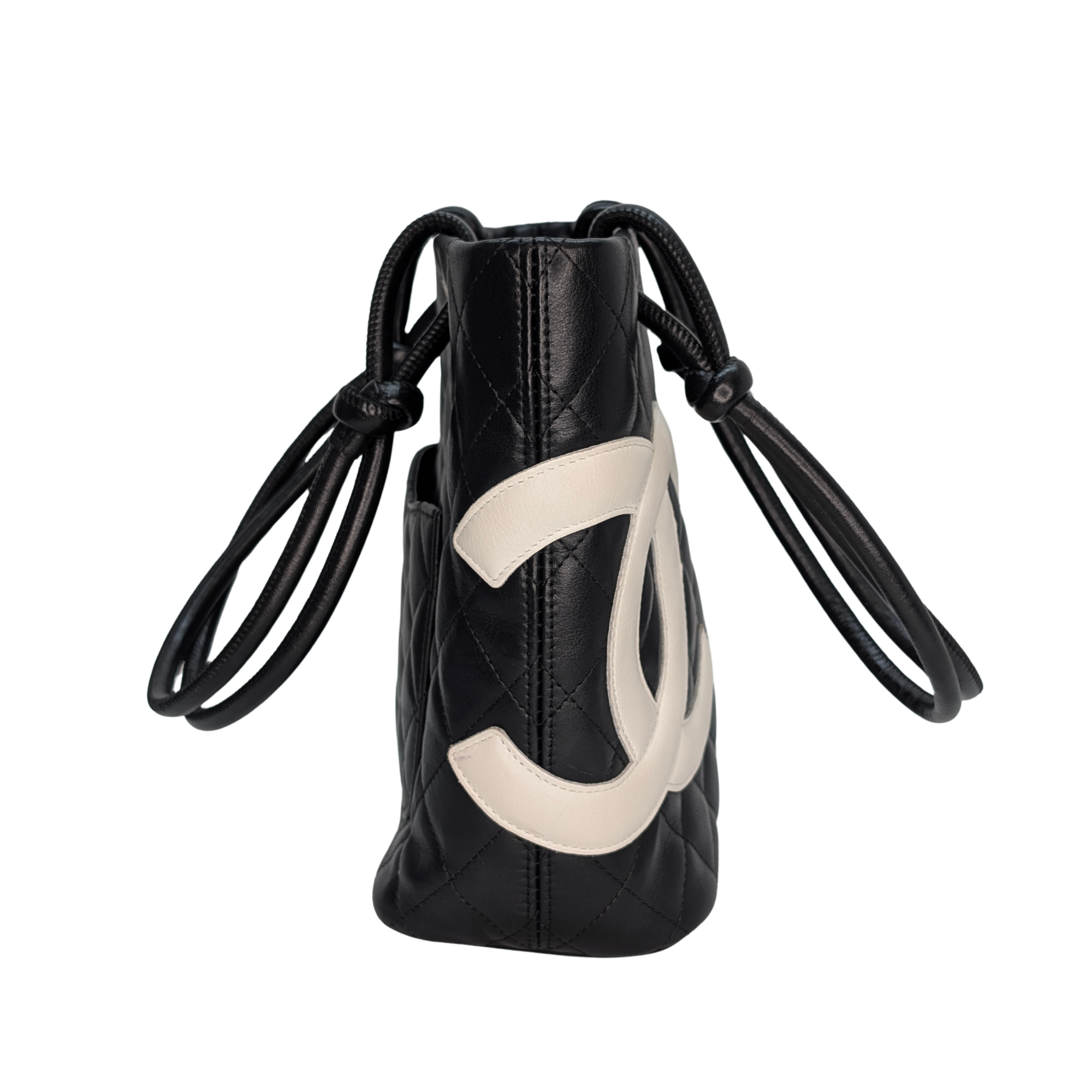 Chanel Cambon Line Small Tote HandBag Black/White