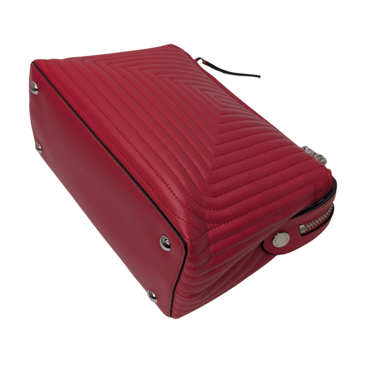 Fendi Dotcom Quilted Crossbody Bag Leather Red