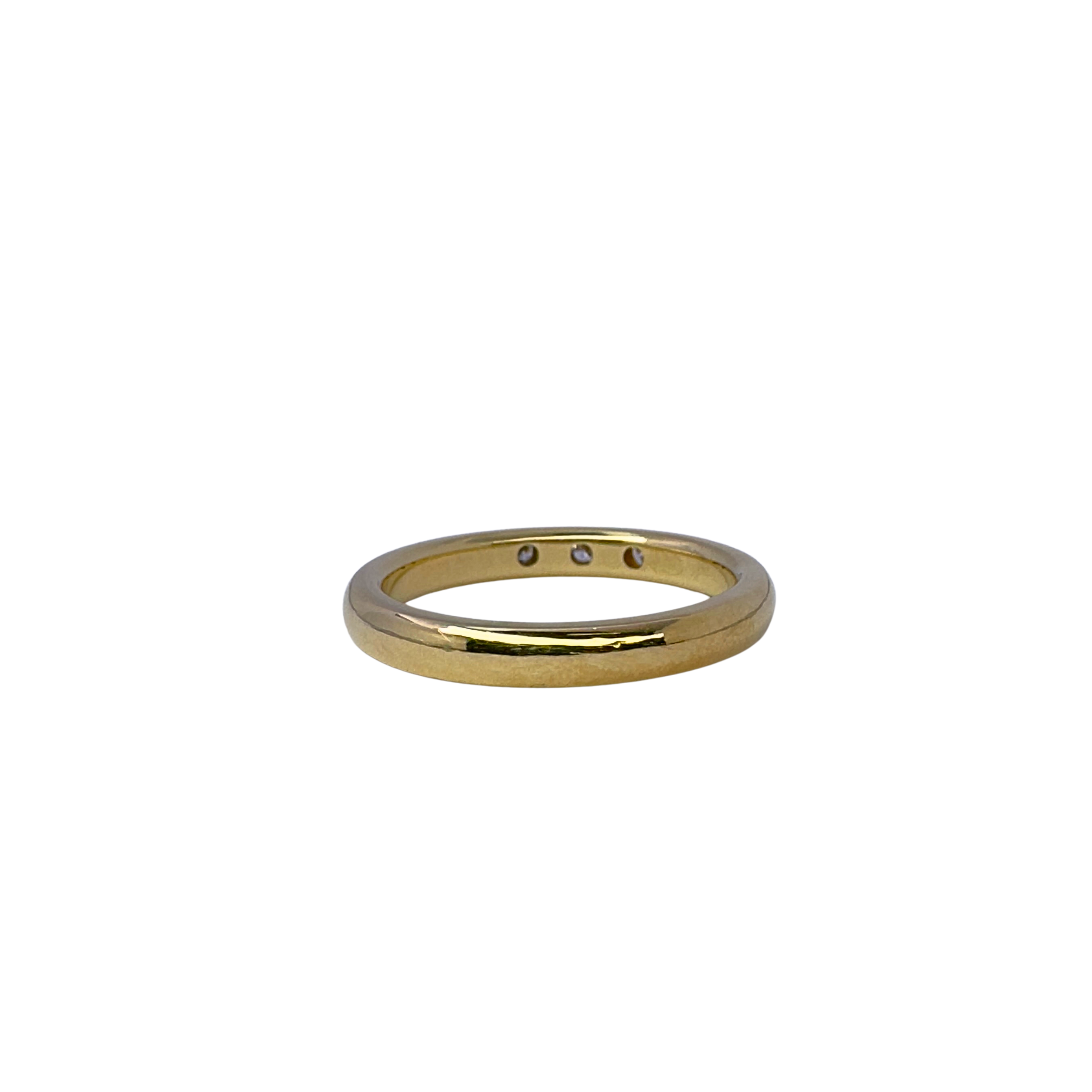 Tiffany & Co Ring, L½ or 51 Stacking Band Ring 18K Gold .06 Diamond