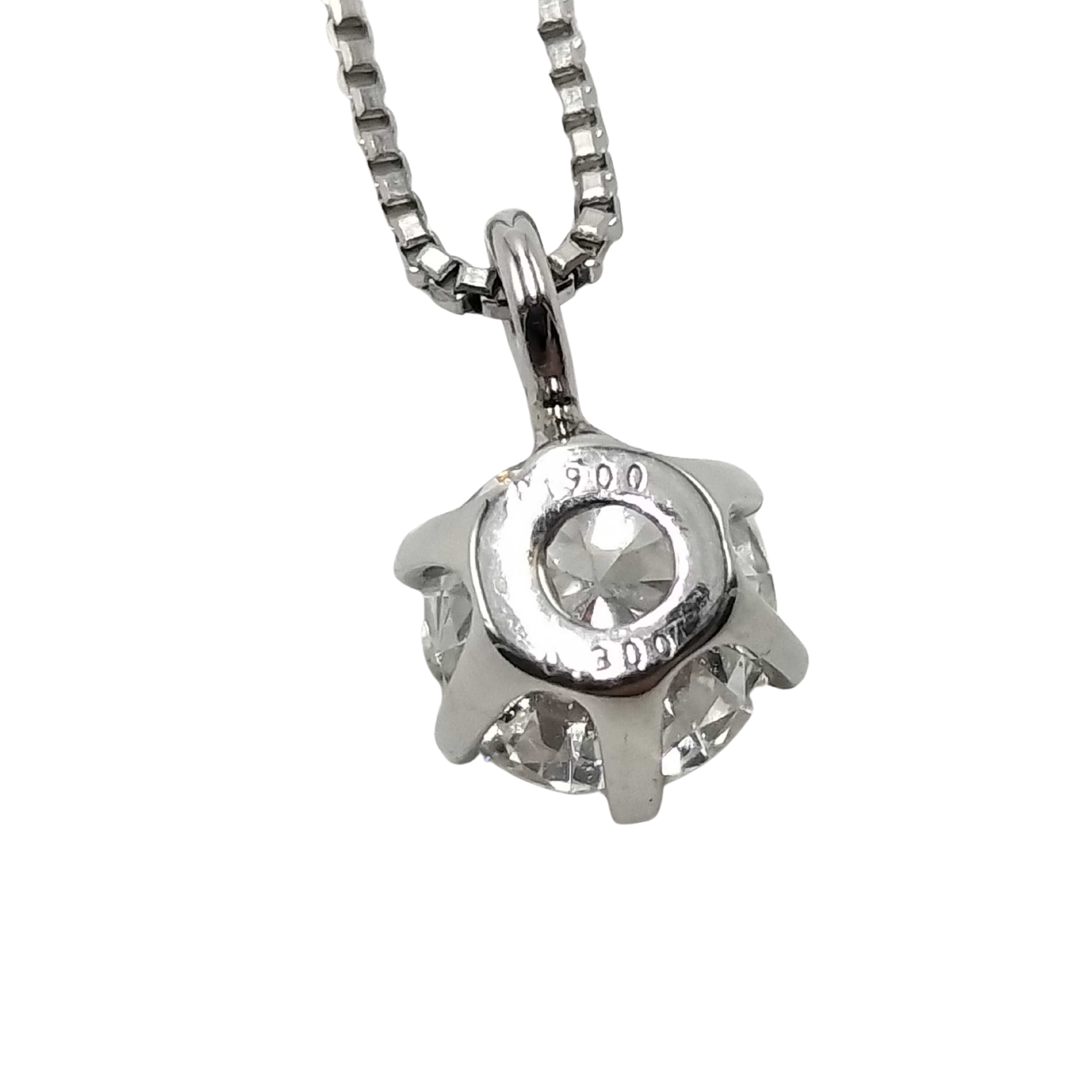 Platinum 0.30ct GIA Certified Natural Round Brilliant Diamond Pendant Necklace