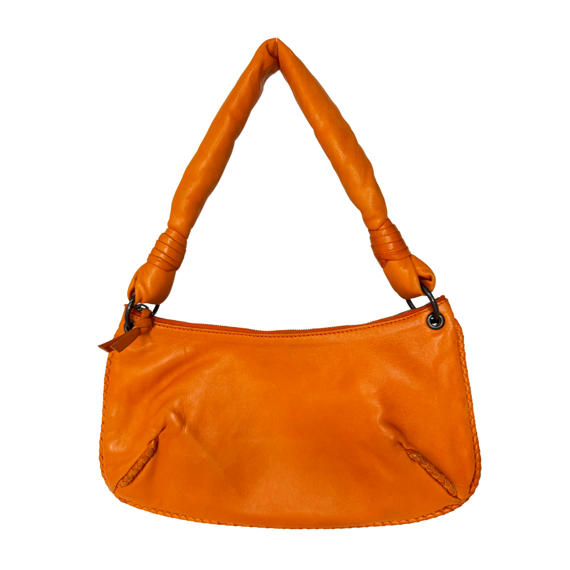 Bottega Veneta Orange Leather Mini Handbag