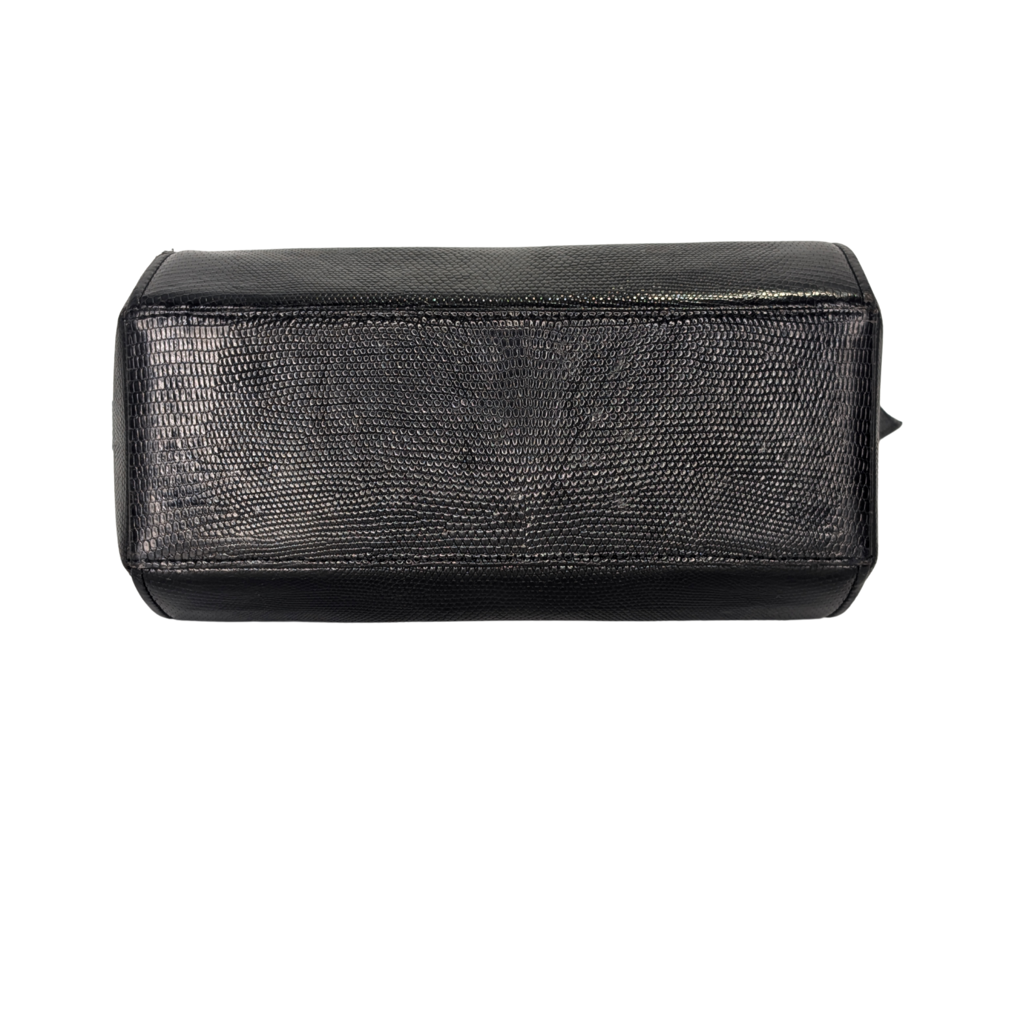 Saint Laurent Black Lizard Embossed Crossbody/Shoulder Bag