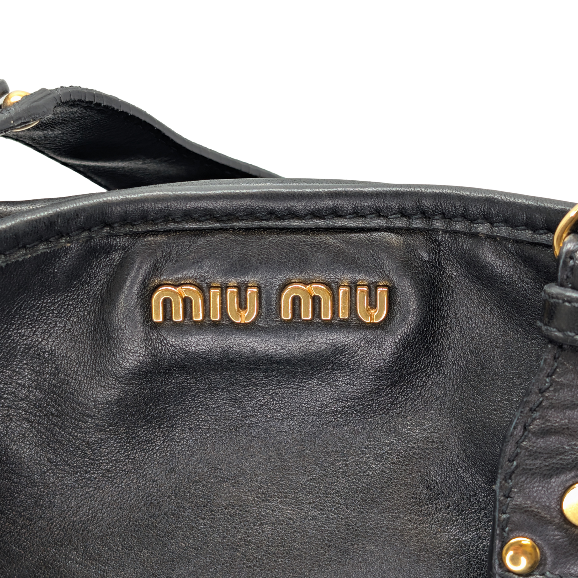 Miu Miu Matelasse Tote Bag Black - Lost Designer