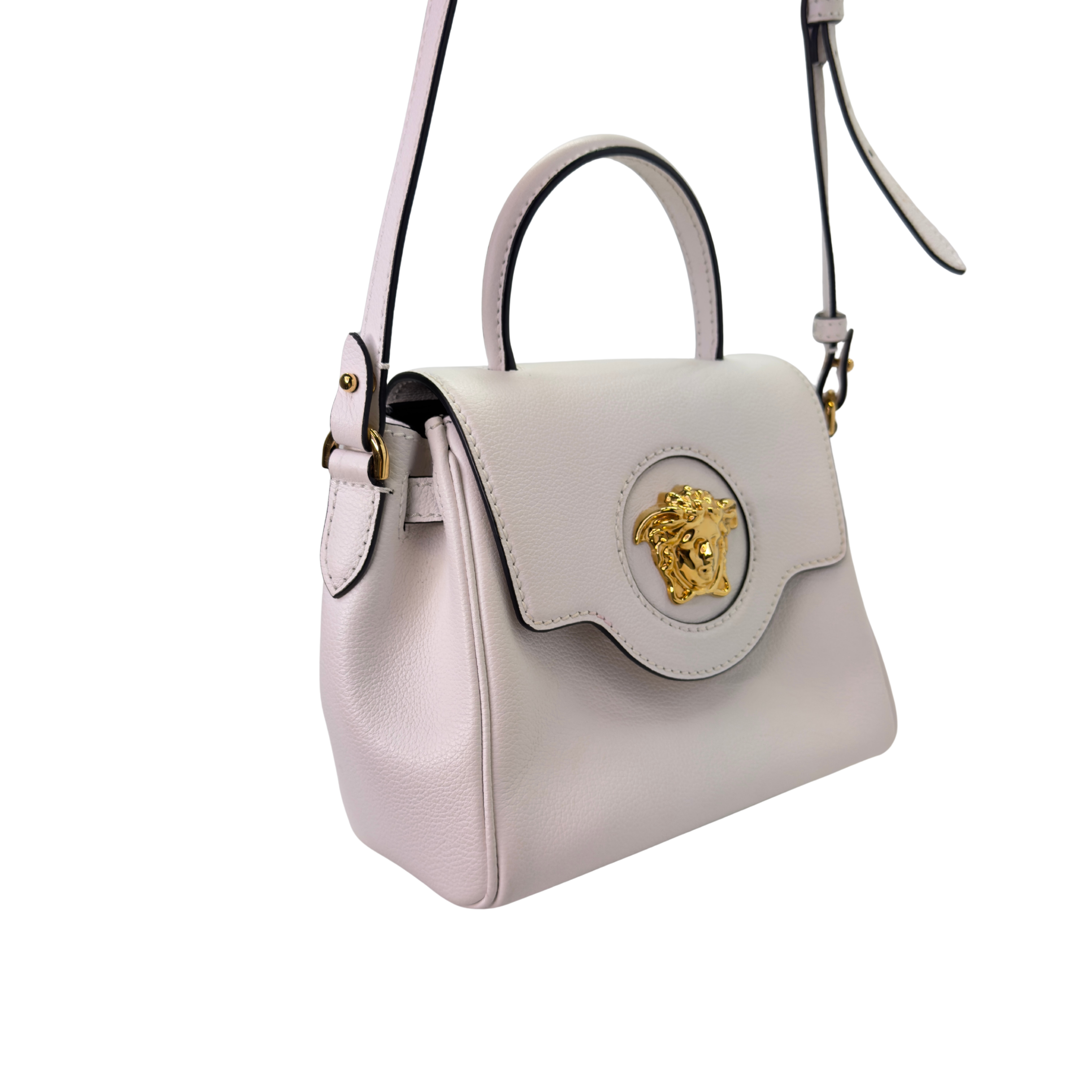 Versace La Medusa Small Crossbody Bag White