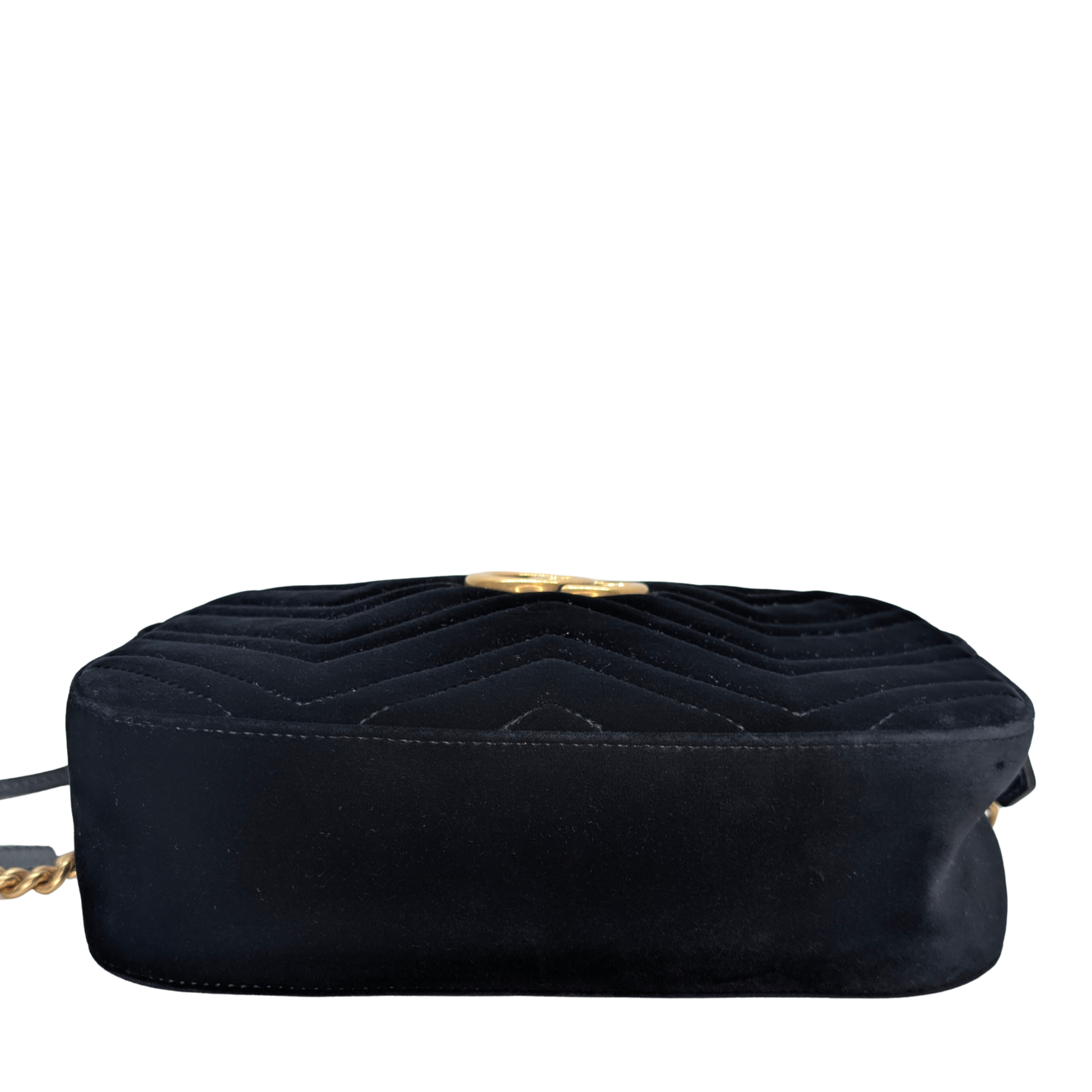 Gucci Marmont Velvet Small Camera Bag Black