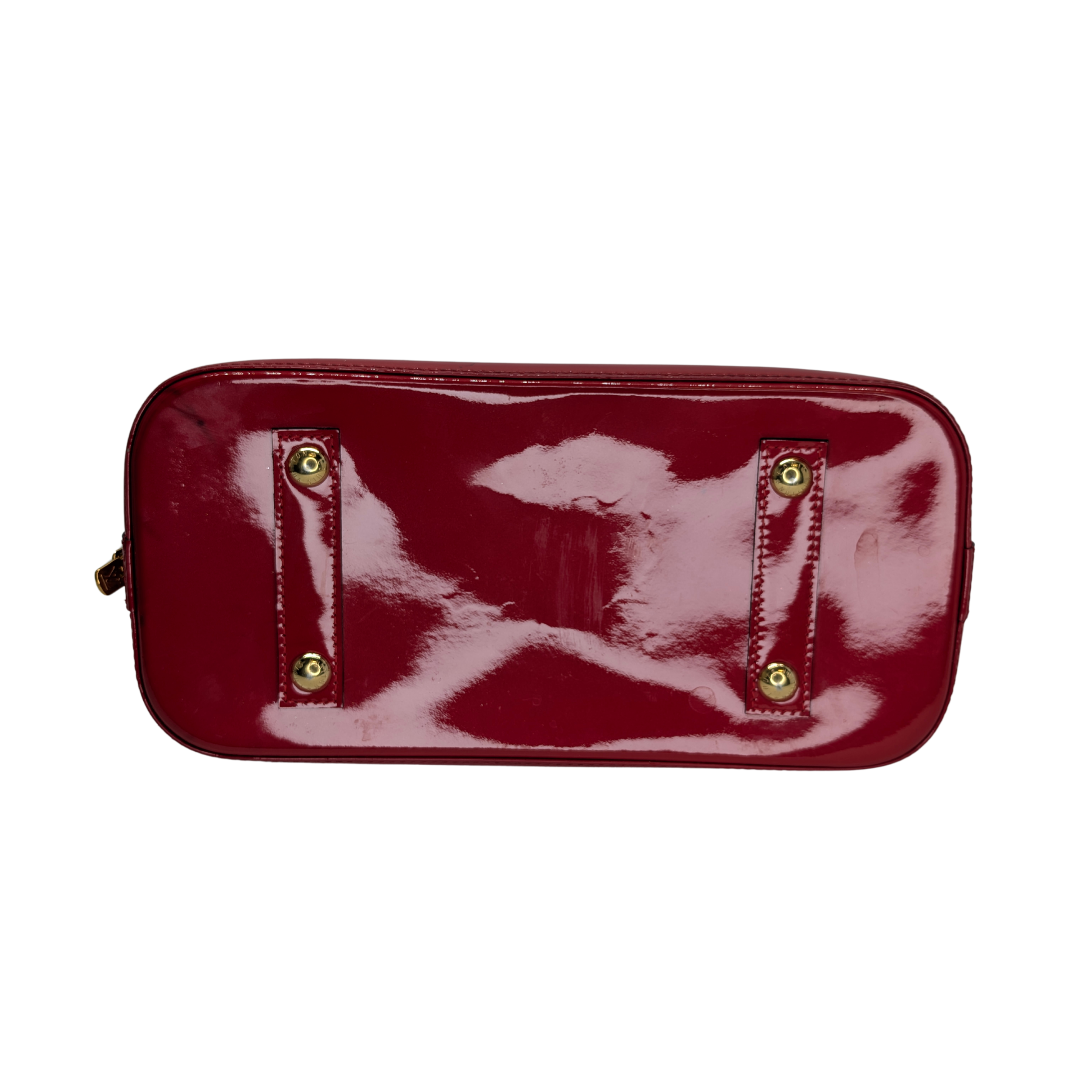 Louis Vuitton Alma Pm Vernis Leather Red Bag