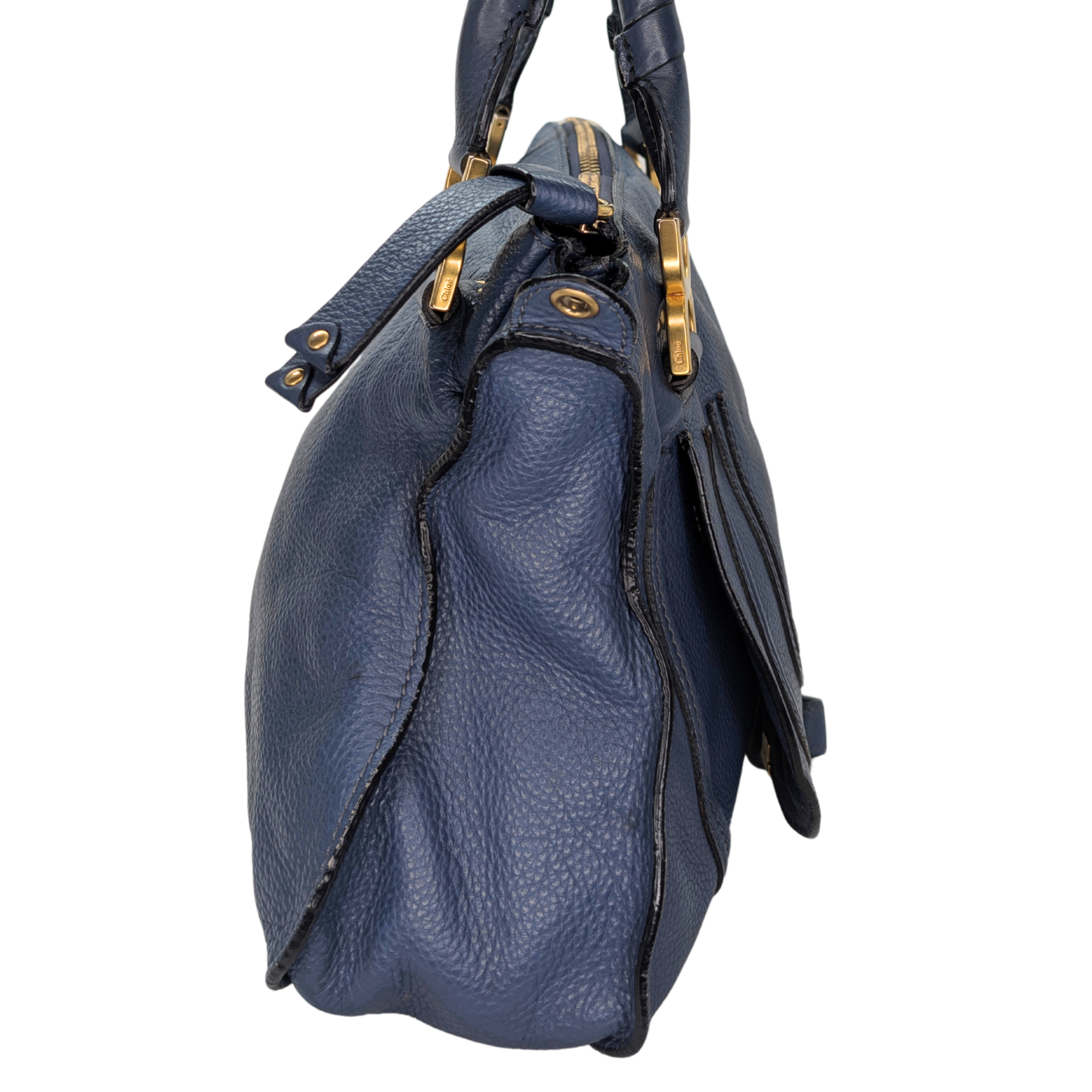 Chloe Marcie Messenger Bag Navy Blue