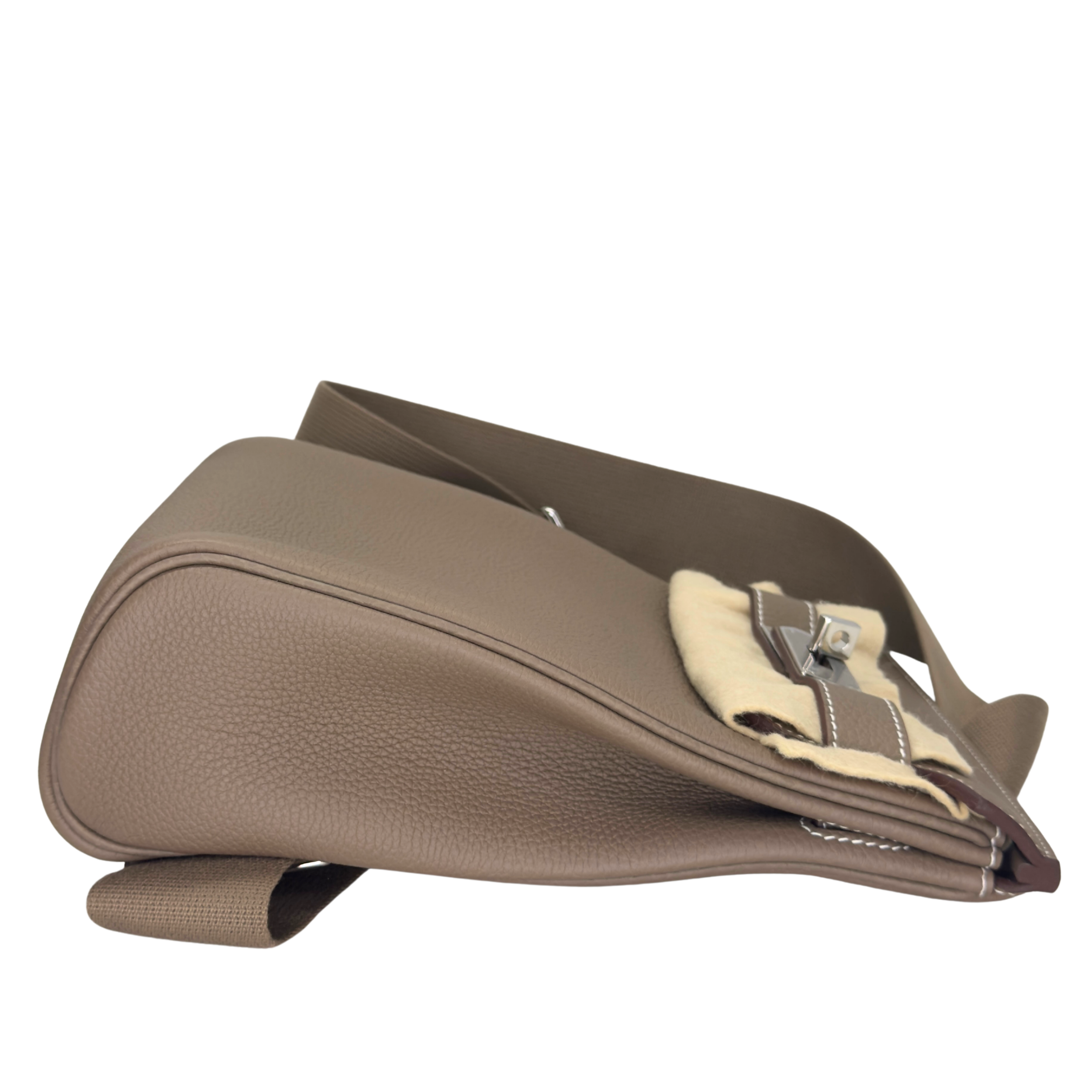 Hermes Hac a Dos PM Backpack Togo Etoupe SHW Stamp K