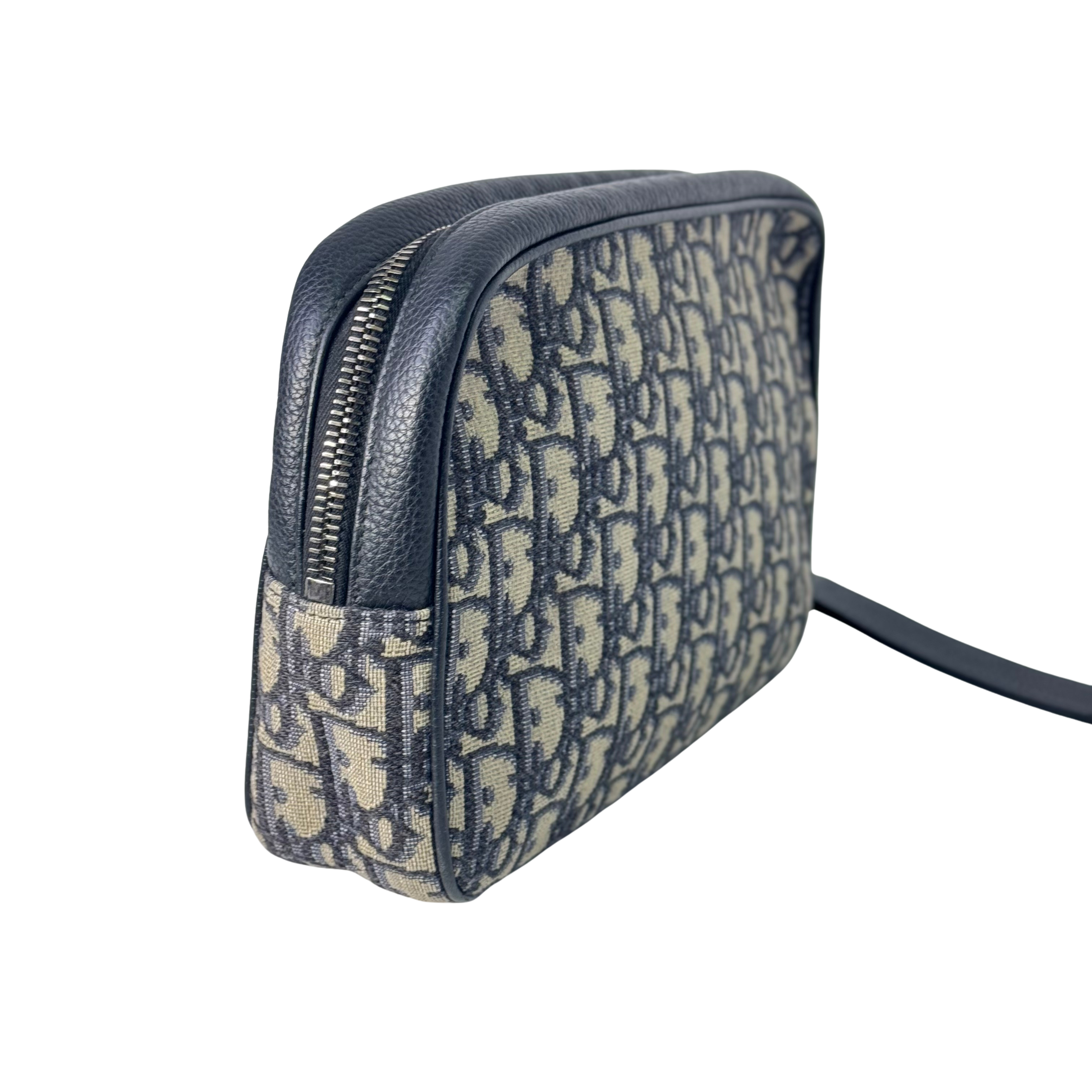 Dior Unisex Oblique Wristlet toiletry clutch Bag