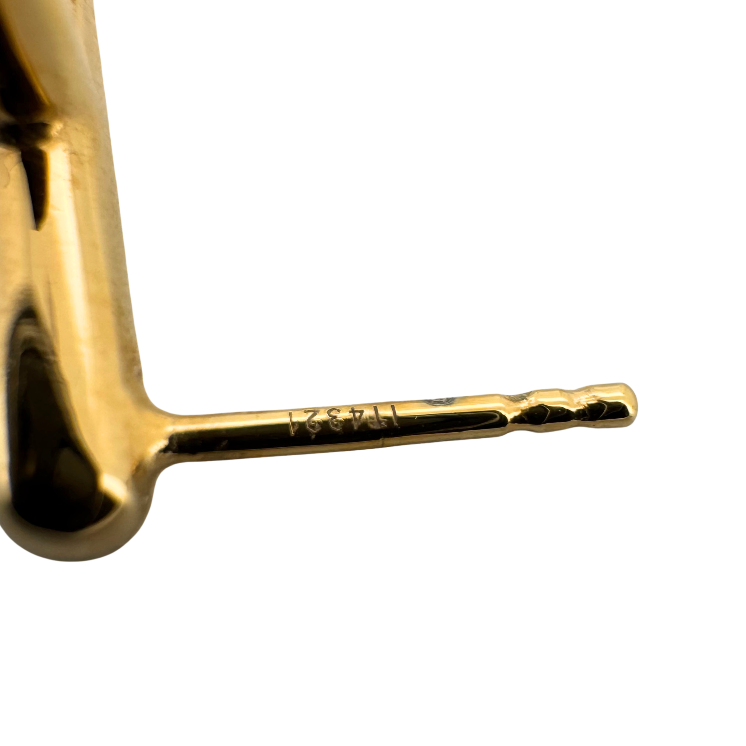 Fendi F Earrings Studs Gold Tone