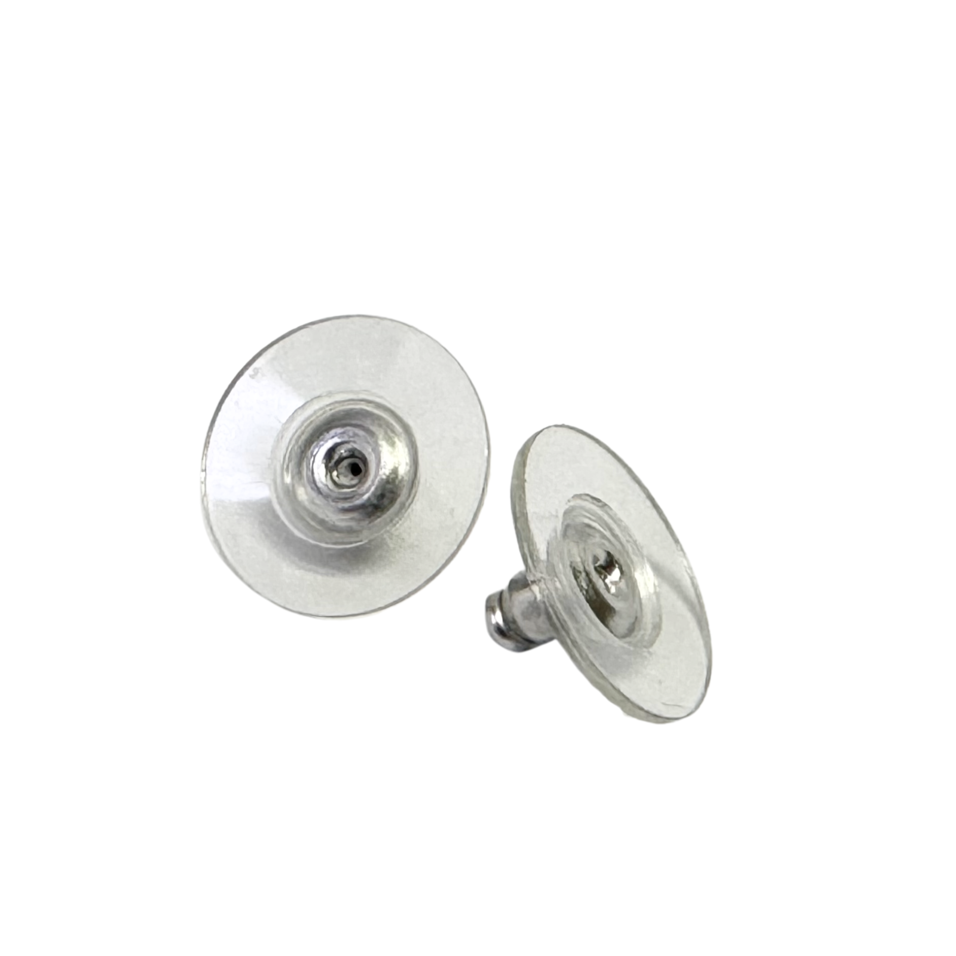 Chanel CC Earrings Metallic Gunmetal