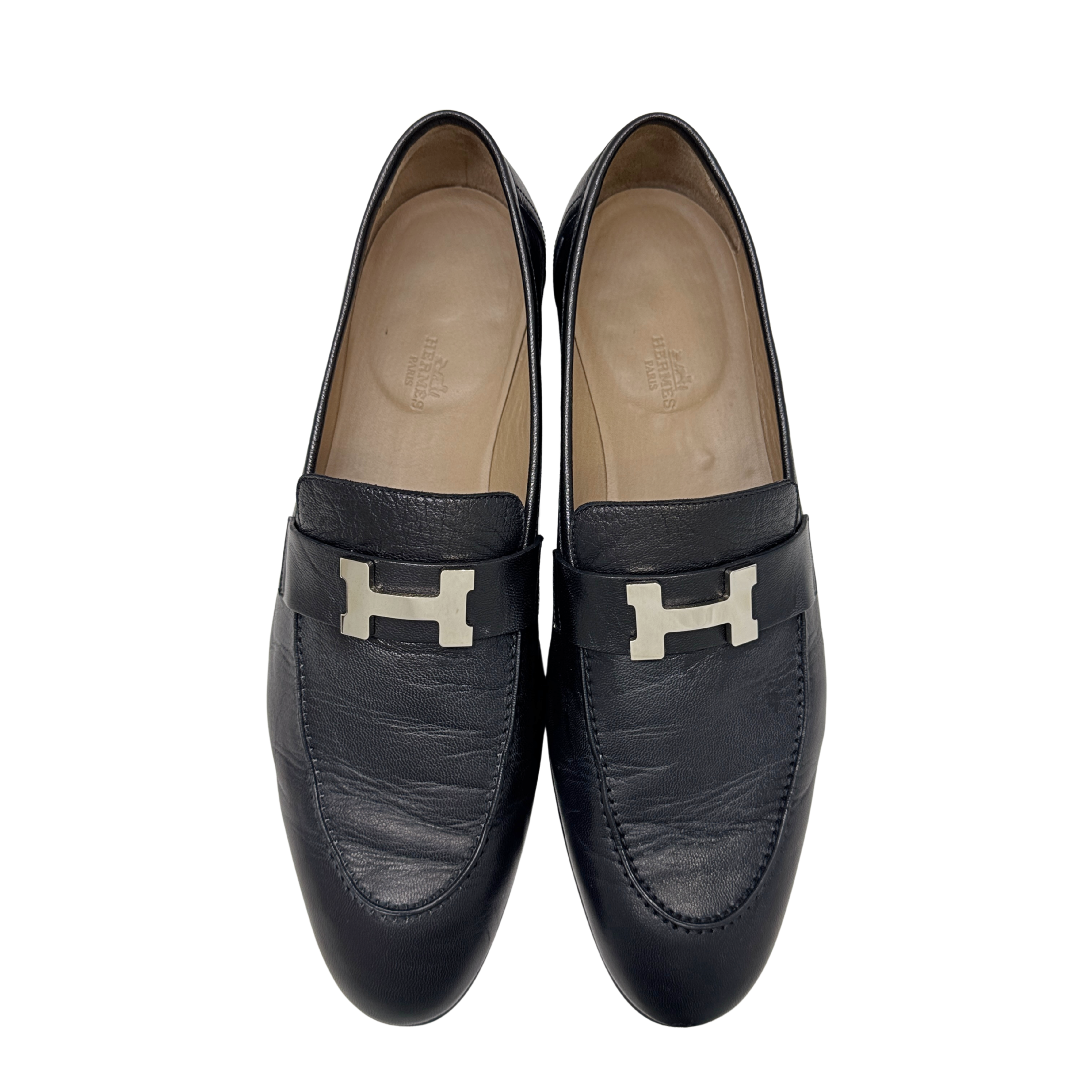 Hermès Paris Loafer Mens Black 46