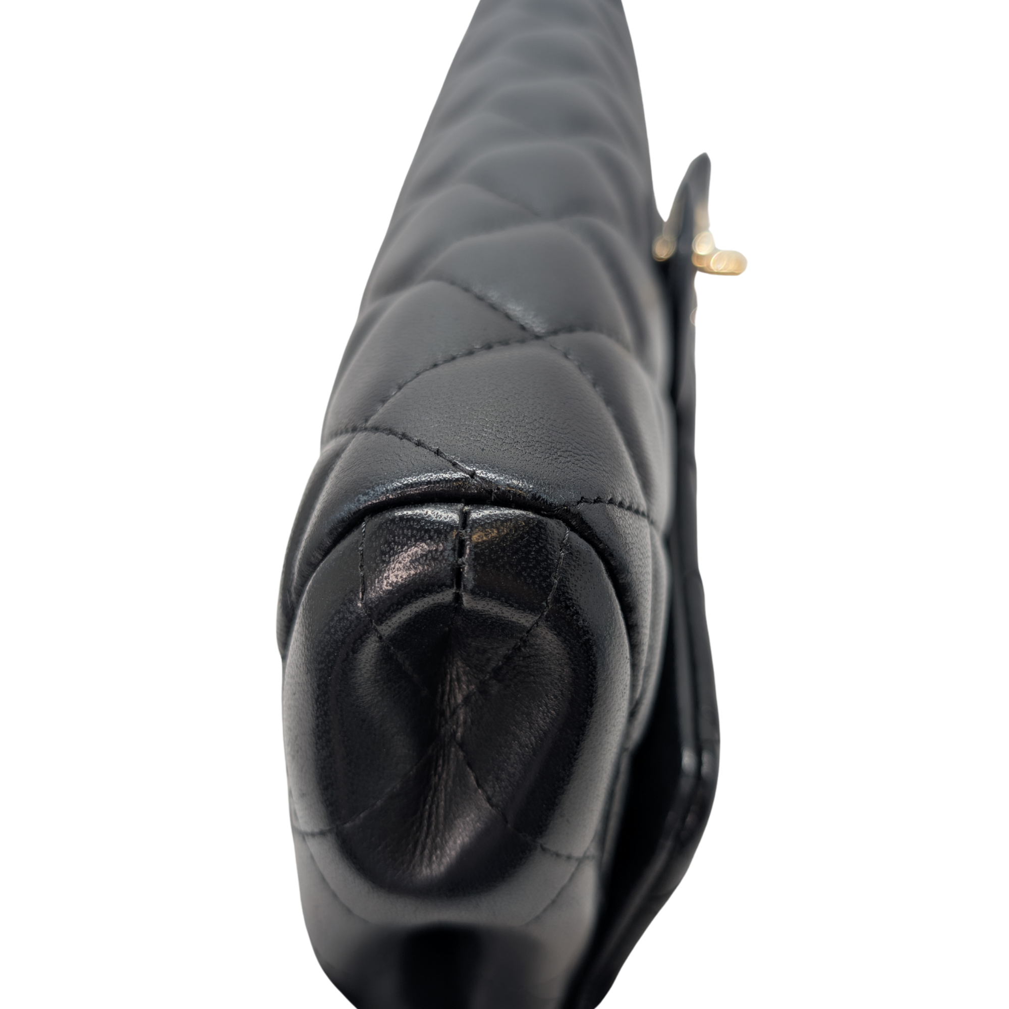 Chanel Classic Quilted Clutch With Chain Black