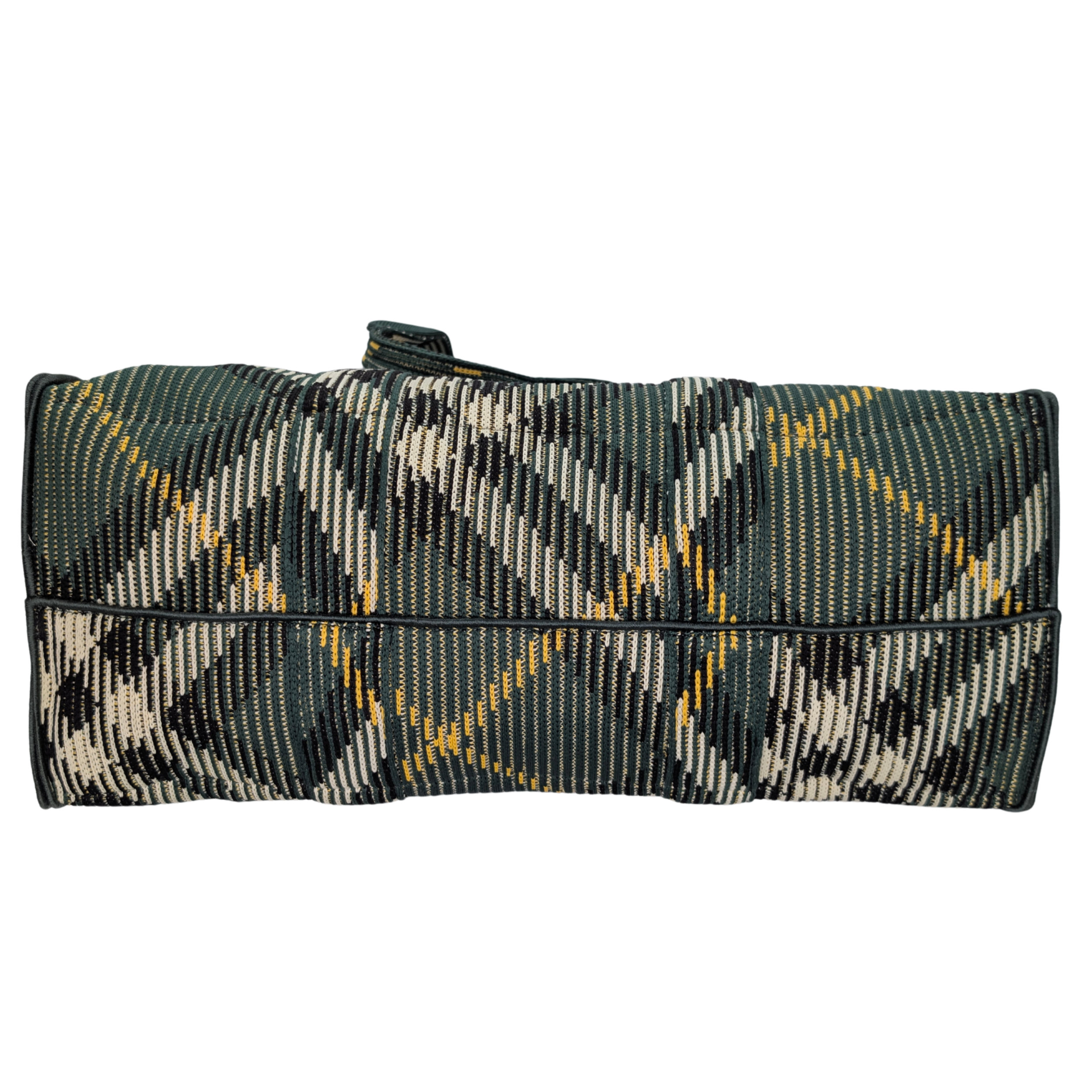 Burberry Medium Green Check Knitted Tote Bag