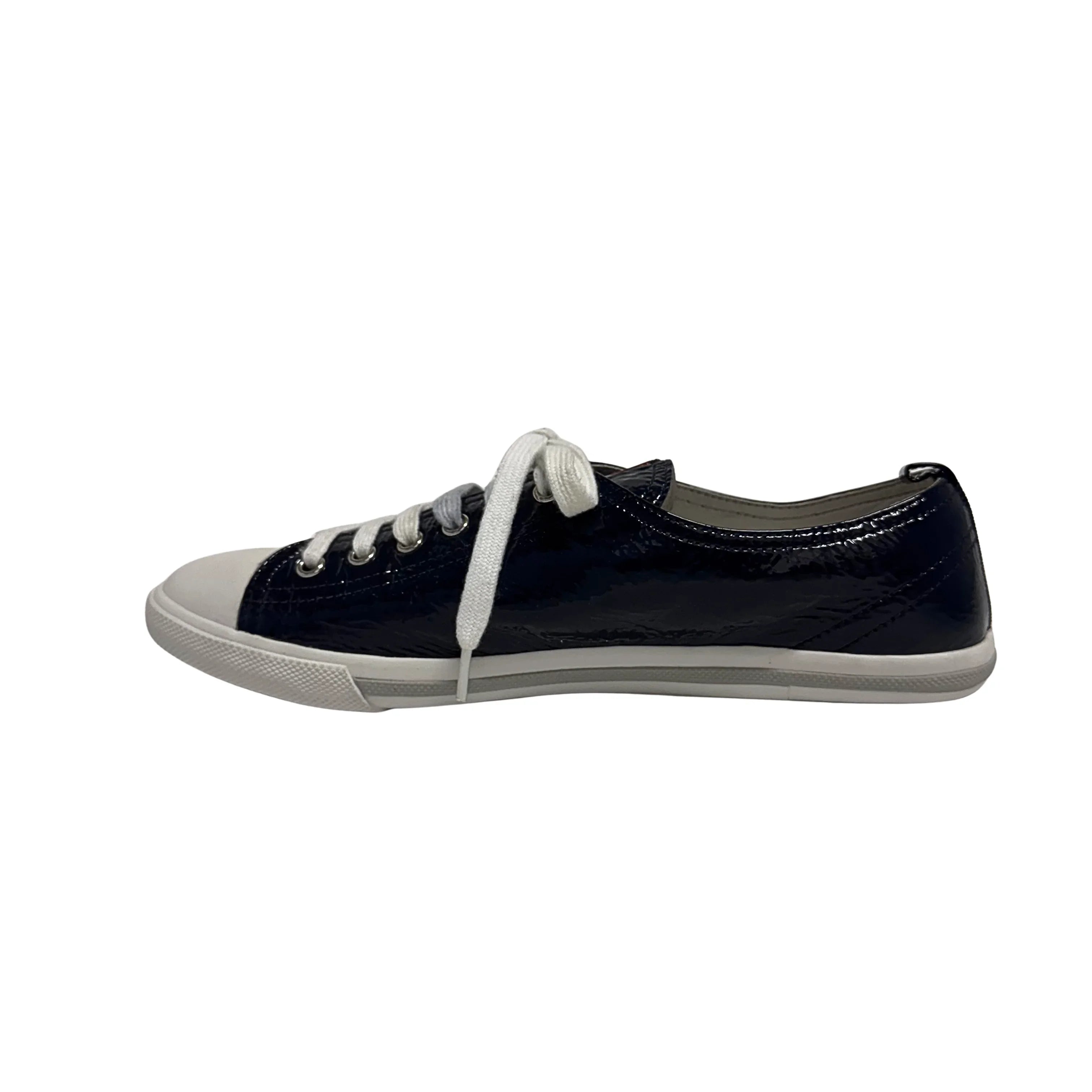 Prada Naplak Royal Patent leather sneakers Women's size 37