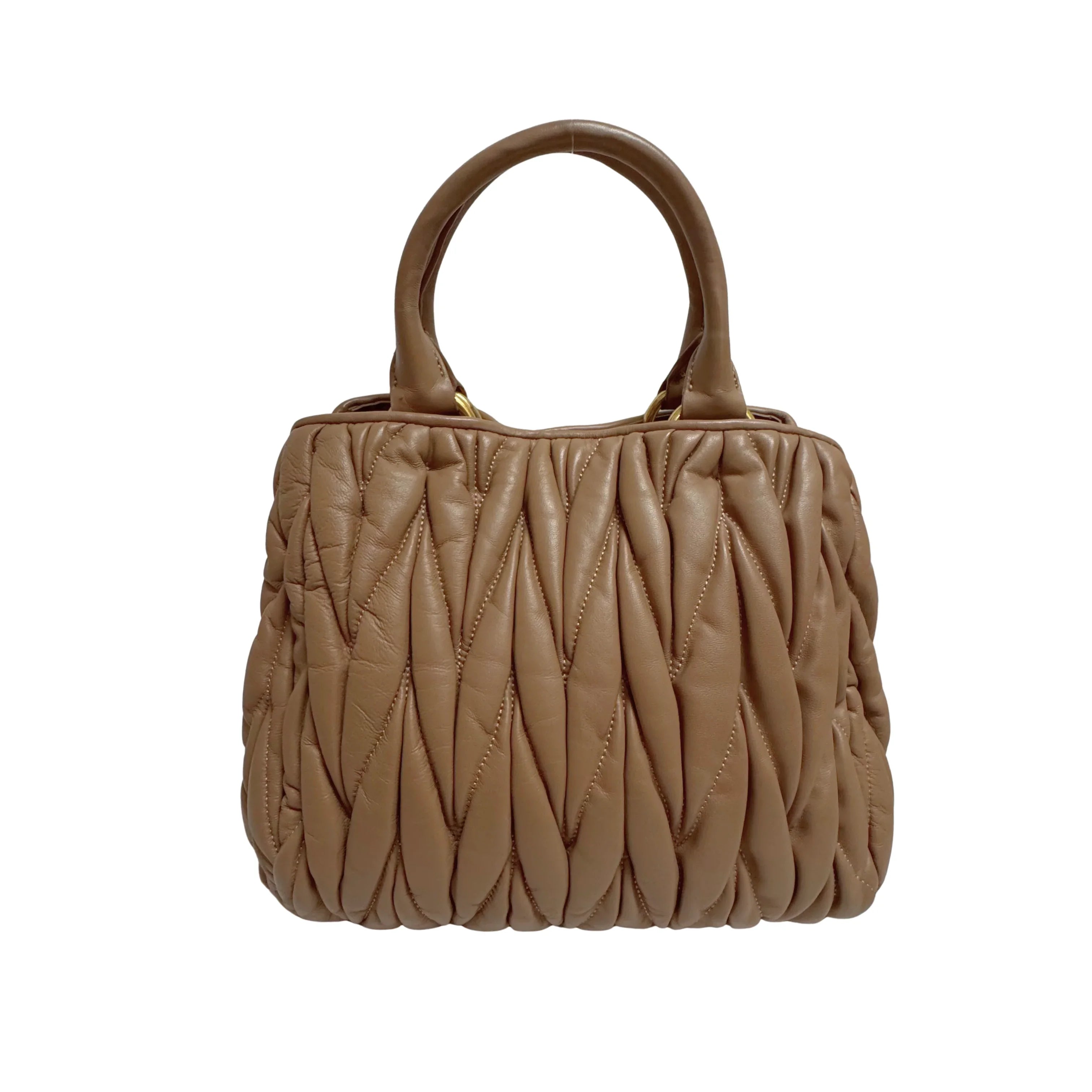 Miu Miu Nappa Matelassé leather Top Handle Bag