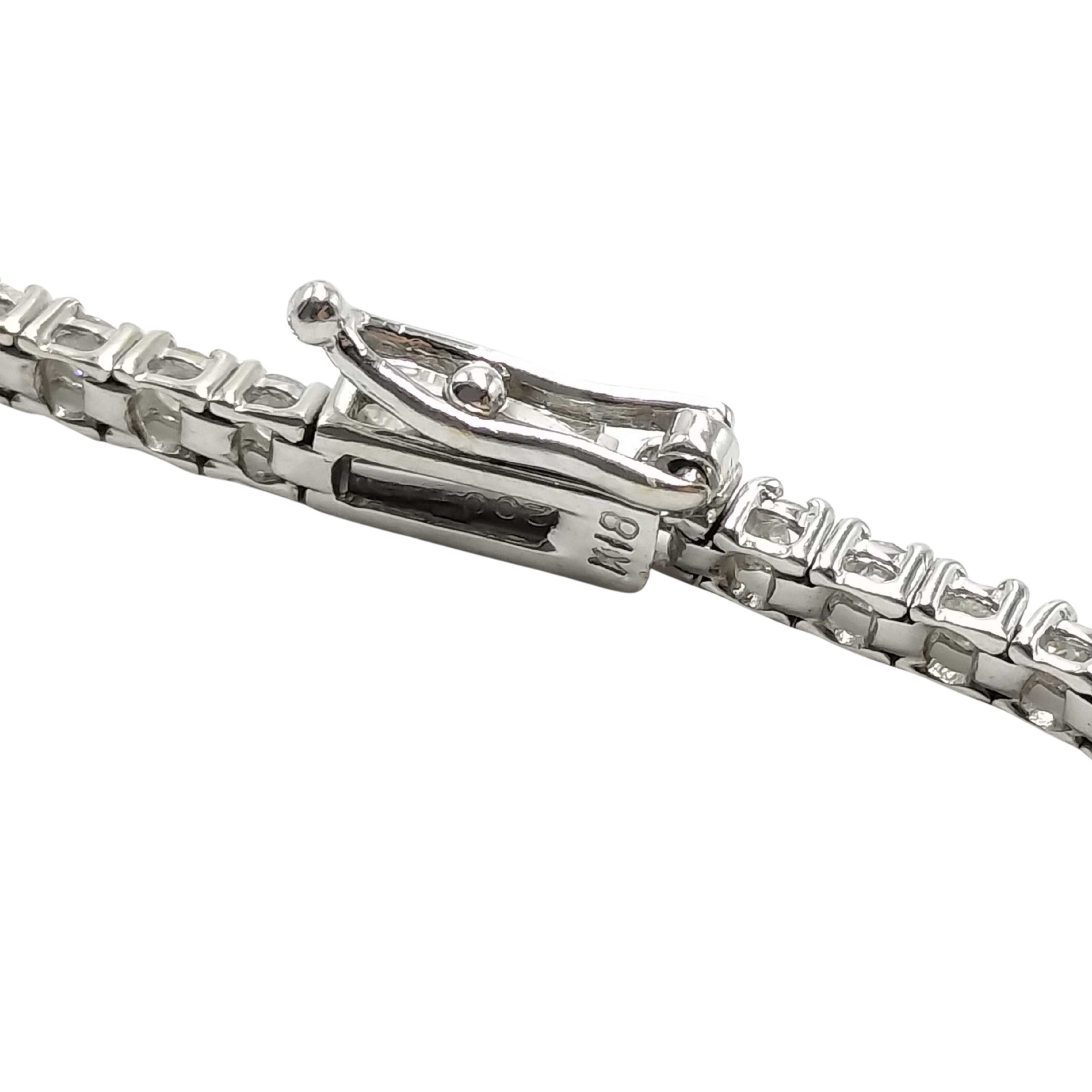 2.00Ct Natural Diamond Tennis Bracelet In 18K White Gold