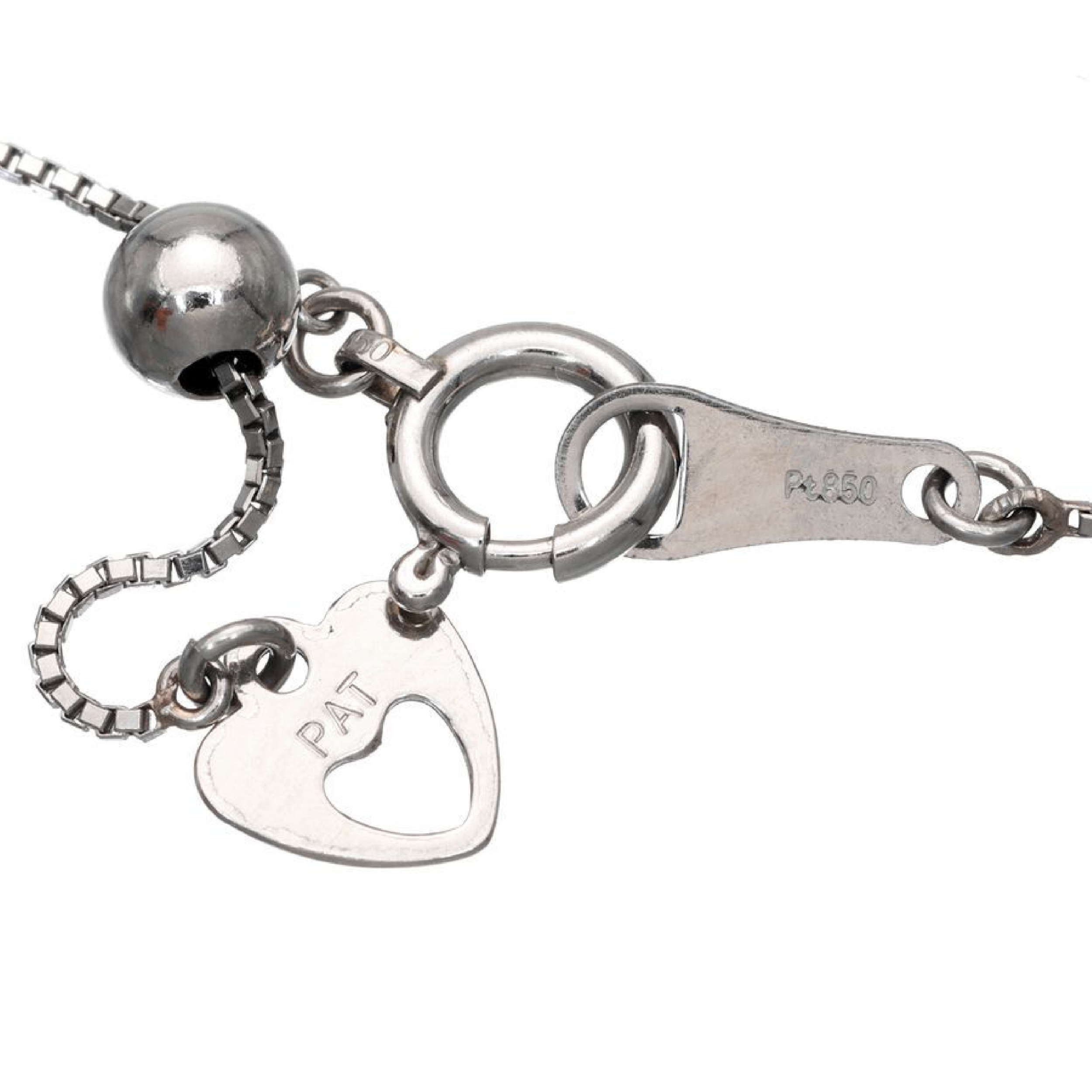 0.63Ct Natural Diamond Three-Stone Drop Pendant Necklace In Platinum