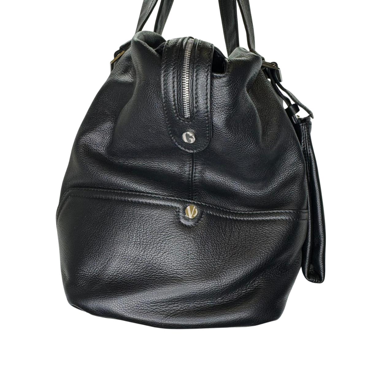 Versace Carry On Large Leather Black