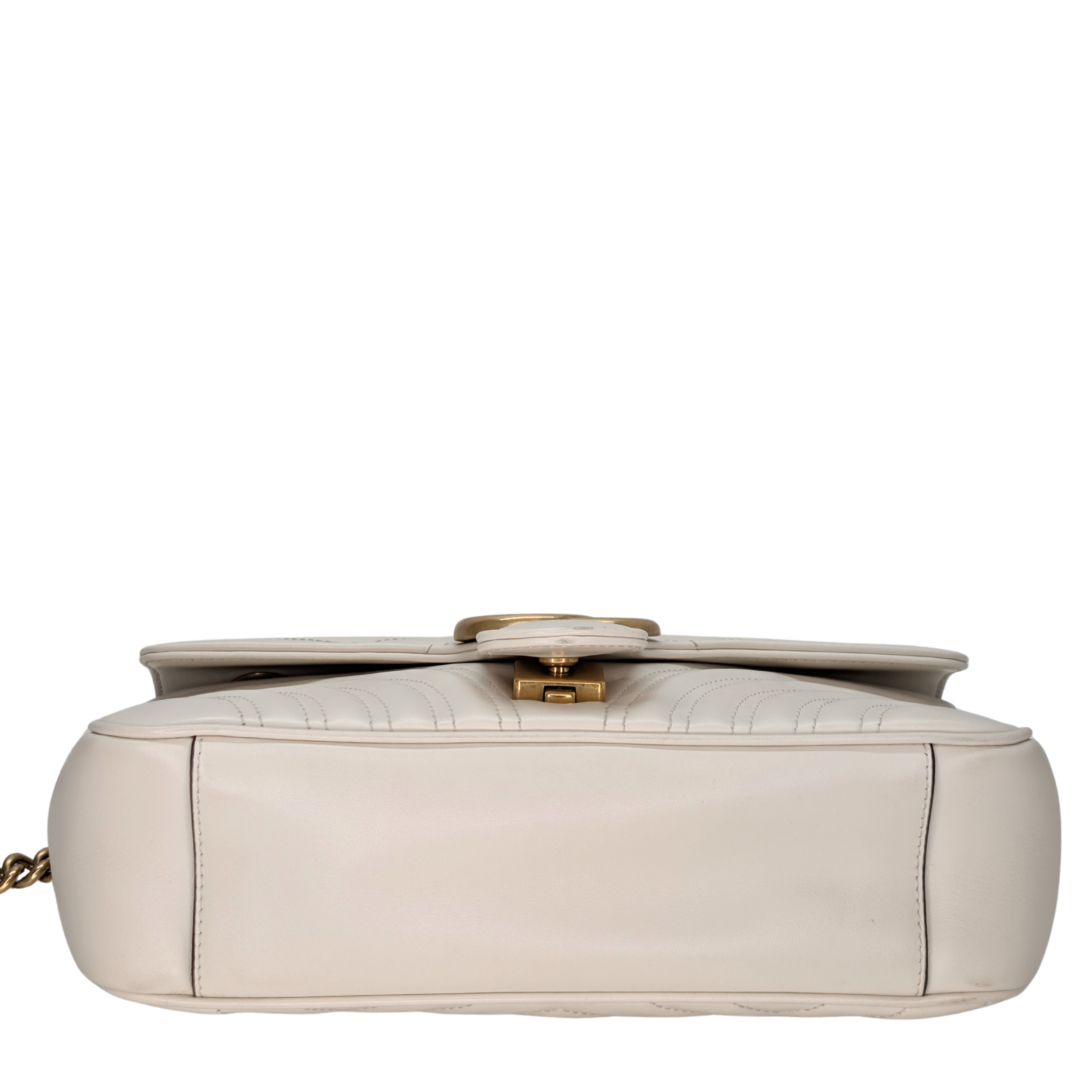 Gucci GG Marmont Matelasse Medium Shoulder Bag White