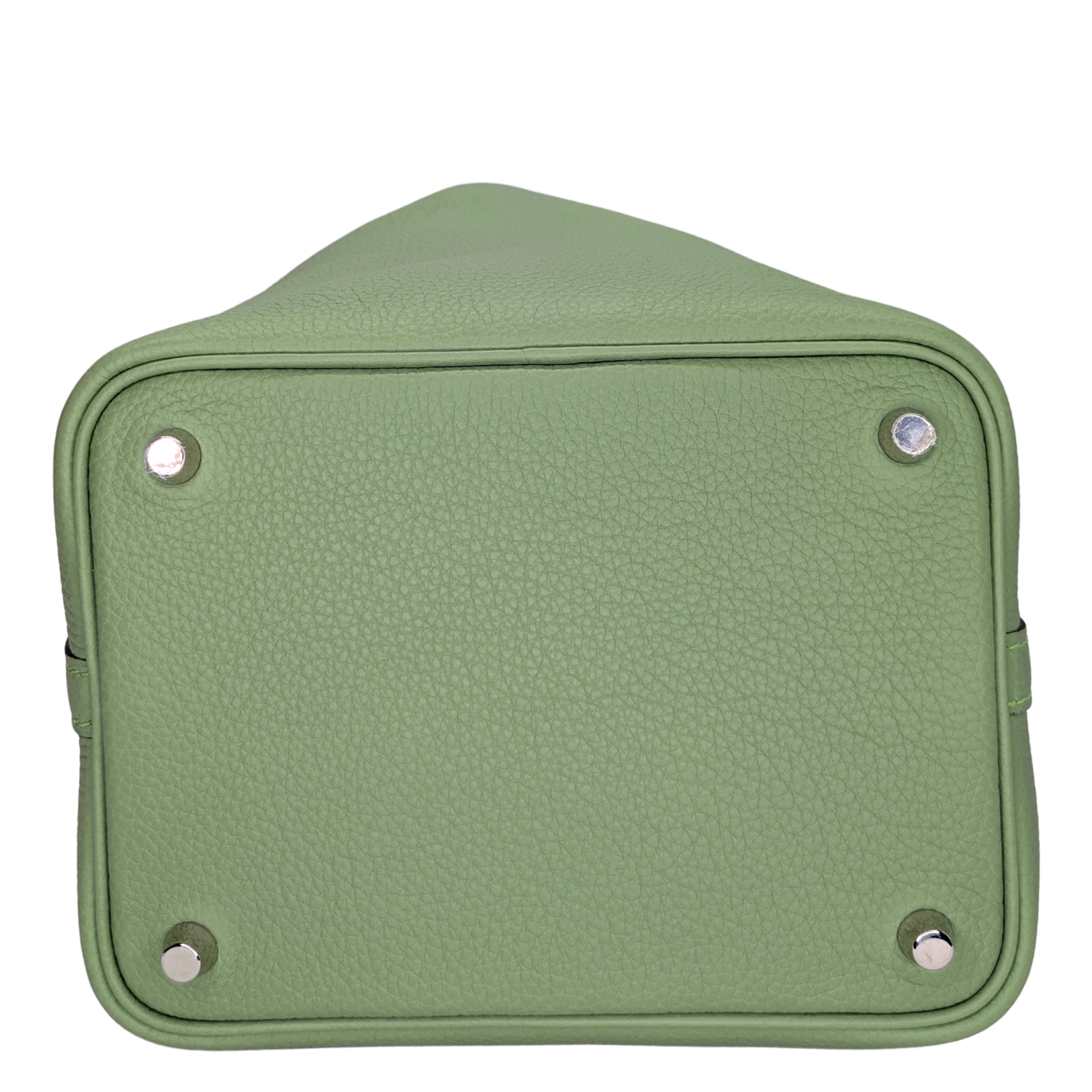 Hermes Picotin 18 Vert Criquet SHW Stamp B