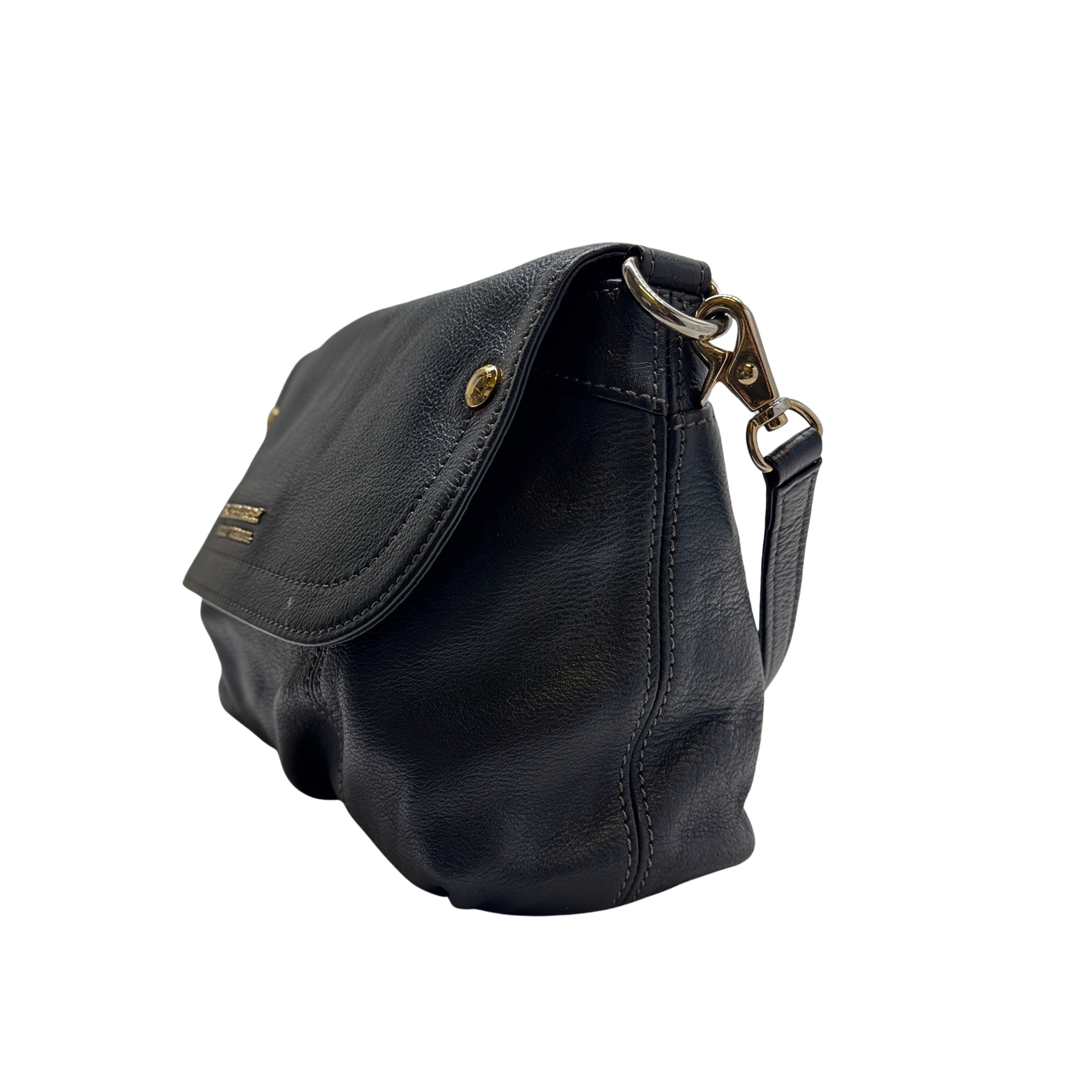 Burberry Blue Label Crossbody Bag Leather Black