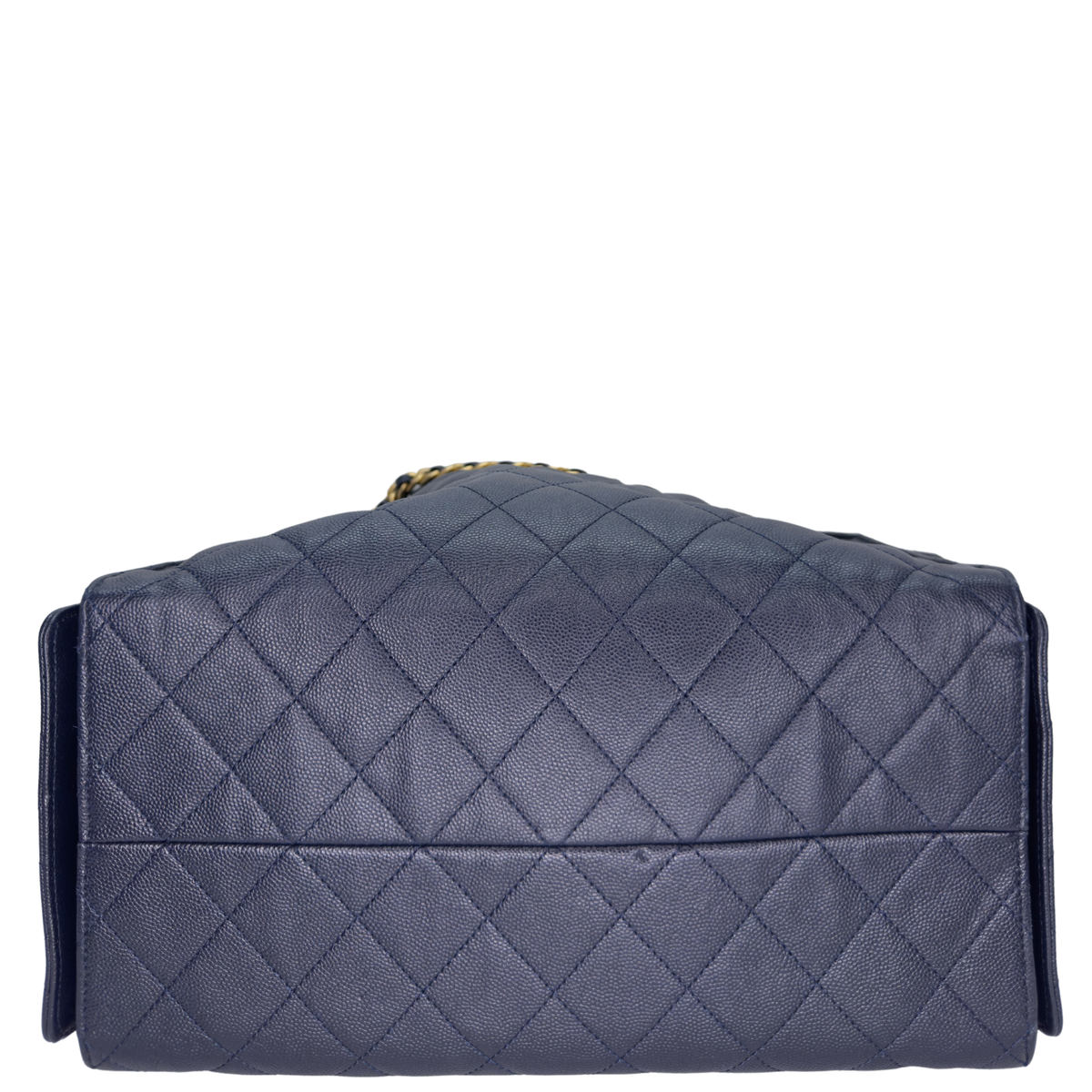 Chanel 25 Medium Caviar Leather Shoulder Bag Navy