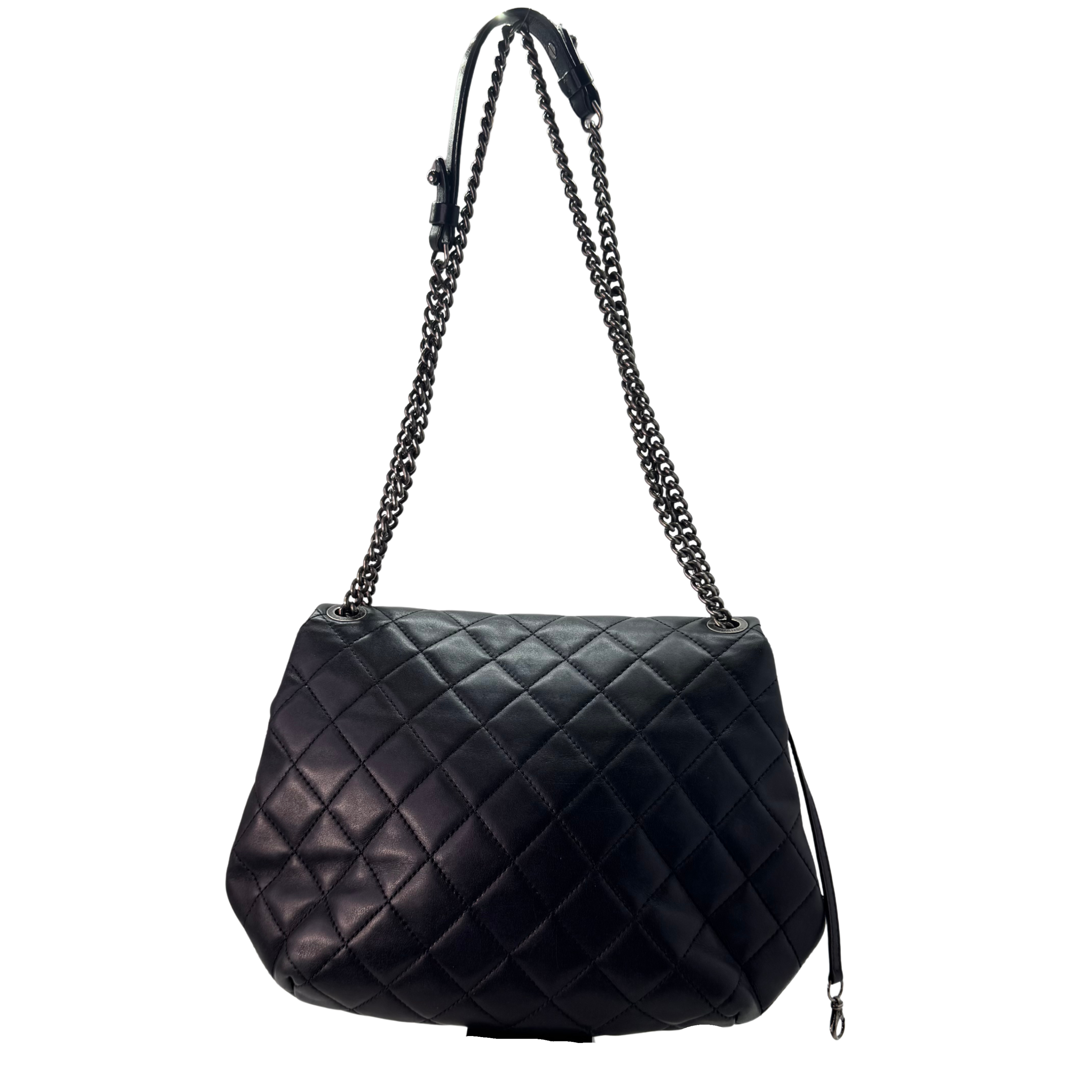 Chanel Lambskin Quilted Large Daily Supple Flap Black