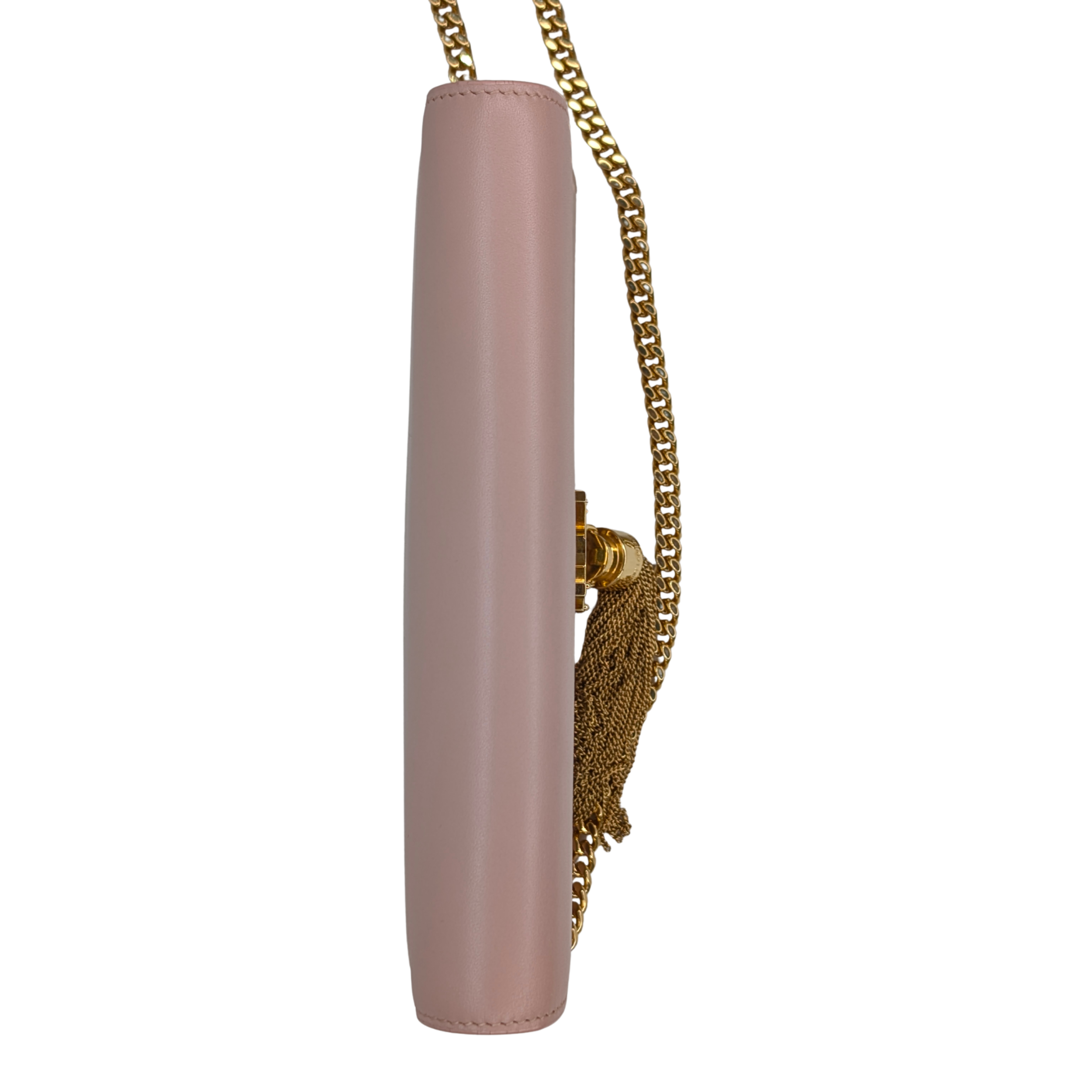 Saint Laurent Kate Tassel Wallet on Chain Pale Pink
