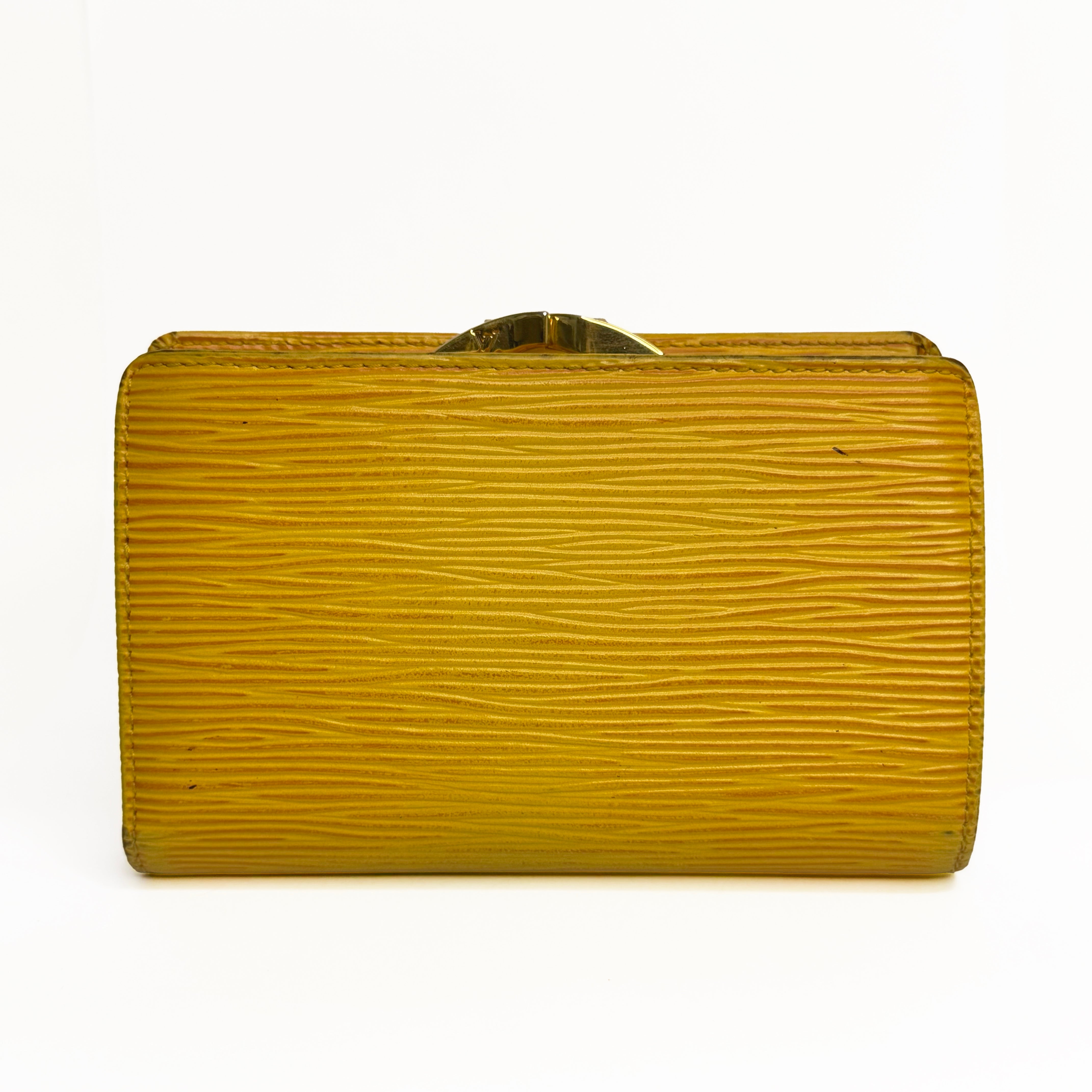 Louis Vuitton Epi Leather Long Wallet Yellow