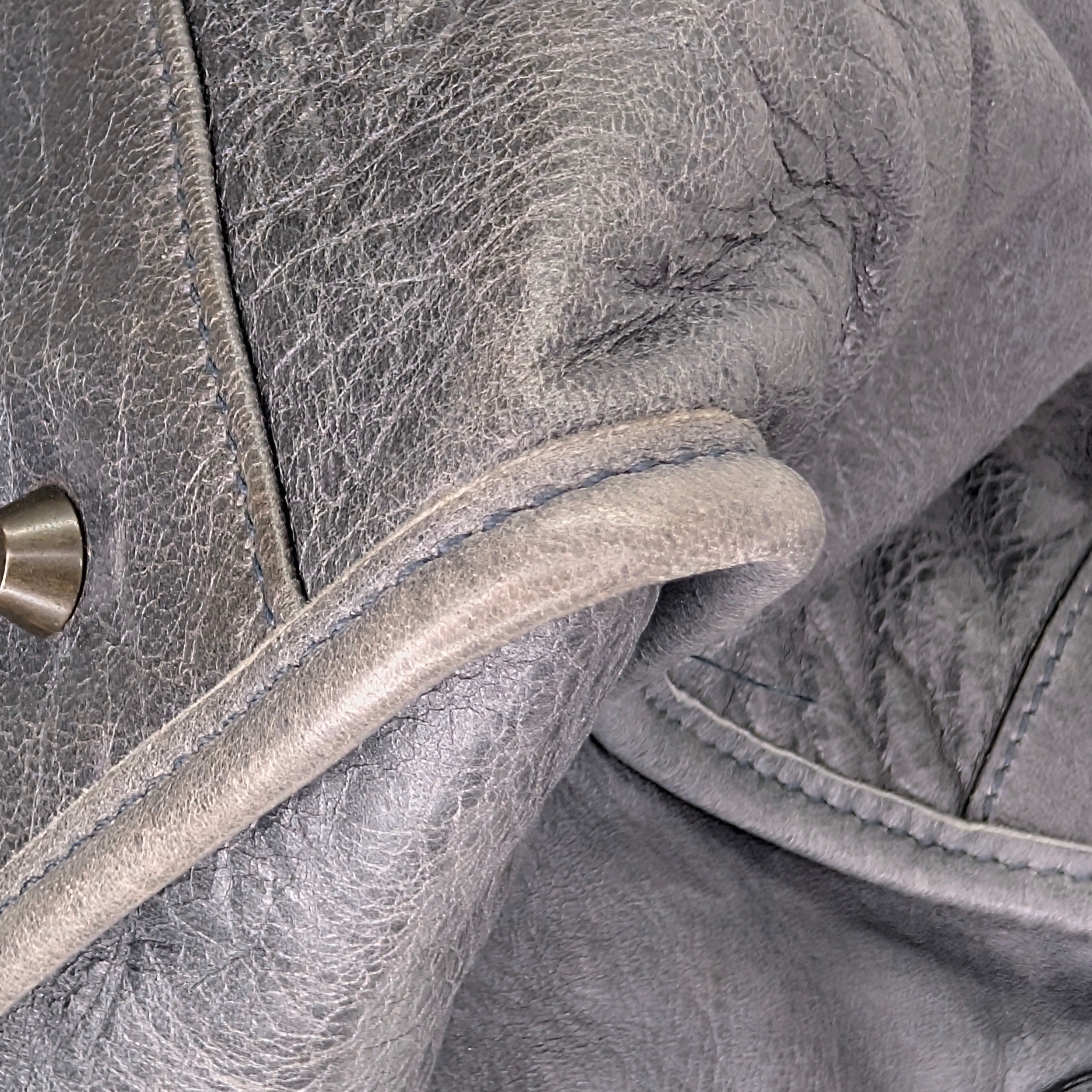 Balenciaga Motorcycle City Shoulder Bag Grey