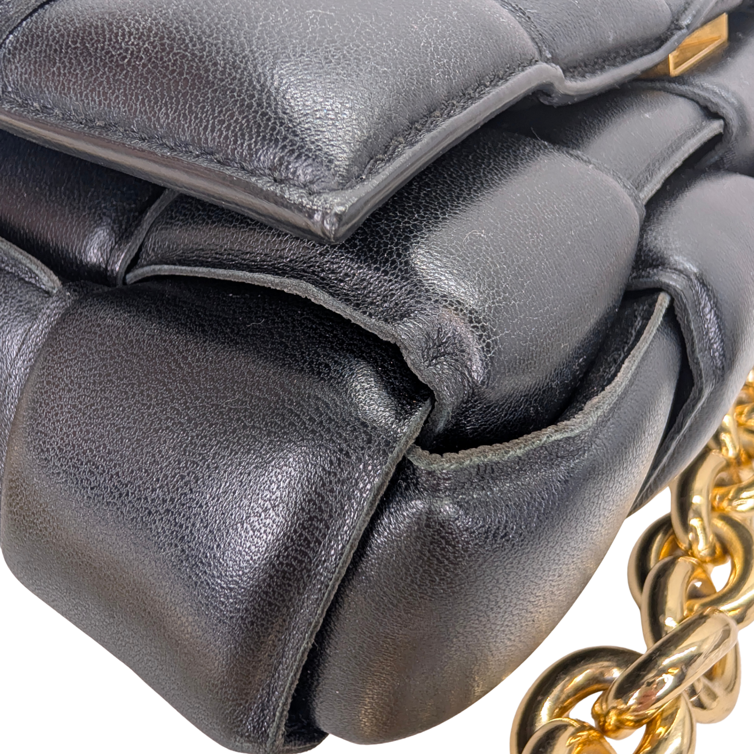 Bottega Veneta Chain Padded Cassette Bag Black