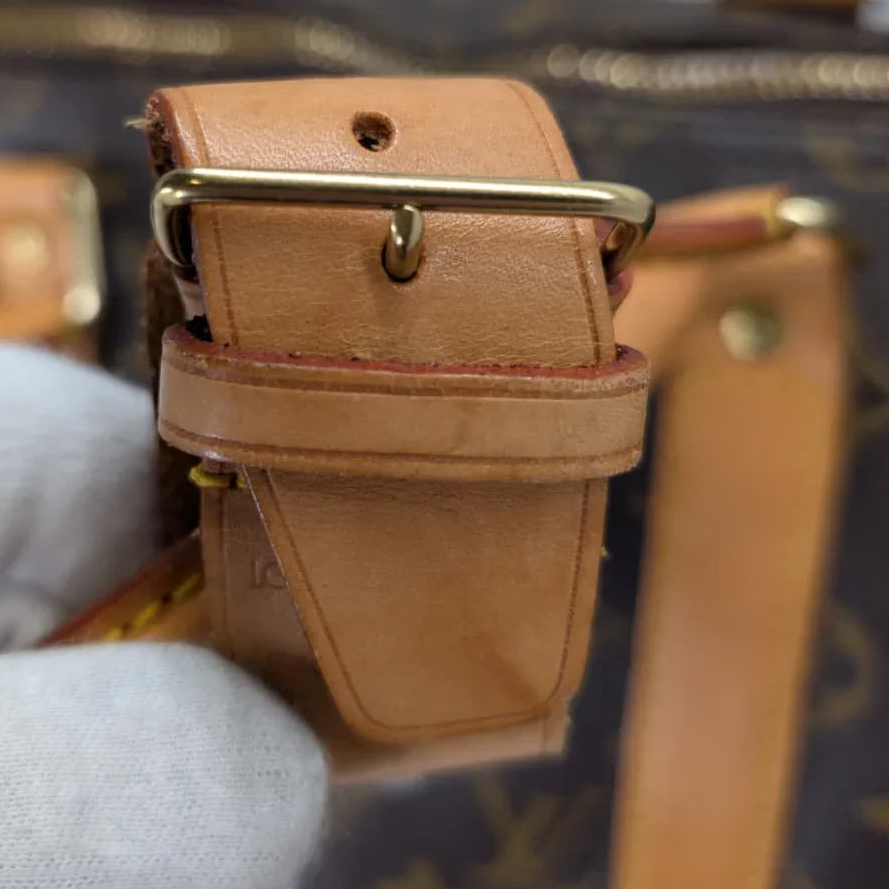 Louis Vuitton Monogram Keepall Bandoulière 50 Duffle Bag Brown - Lost Designer