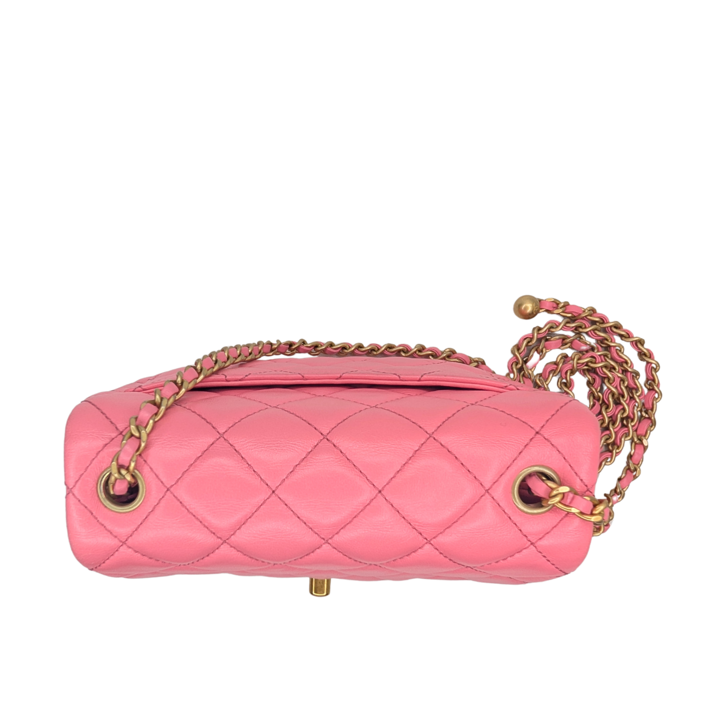Chanel Pearl Crush Mini Rectangular Lambskin Pink