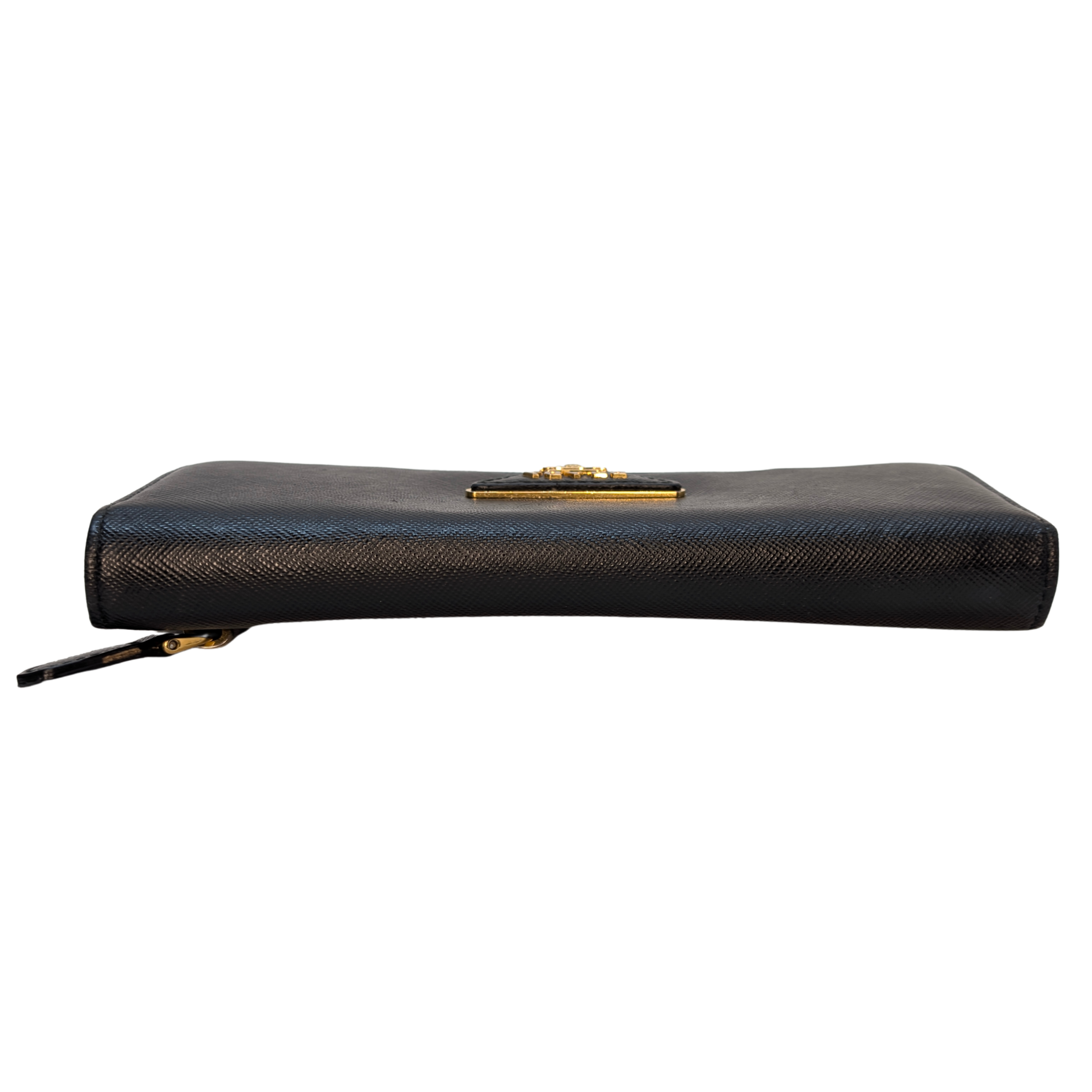 Prada Saffiano Leather Long Wallet Black