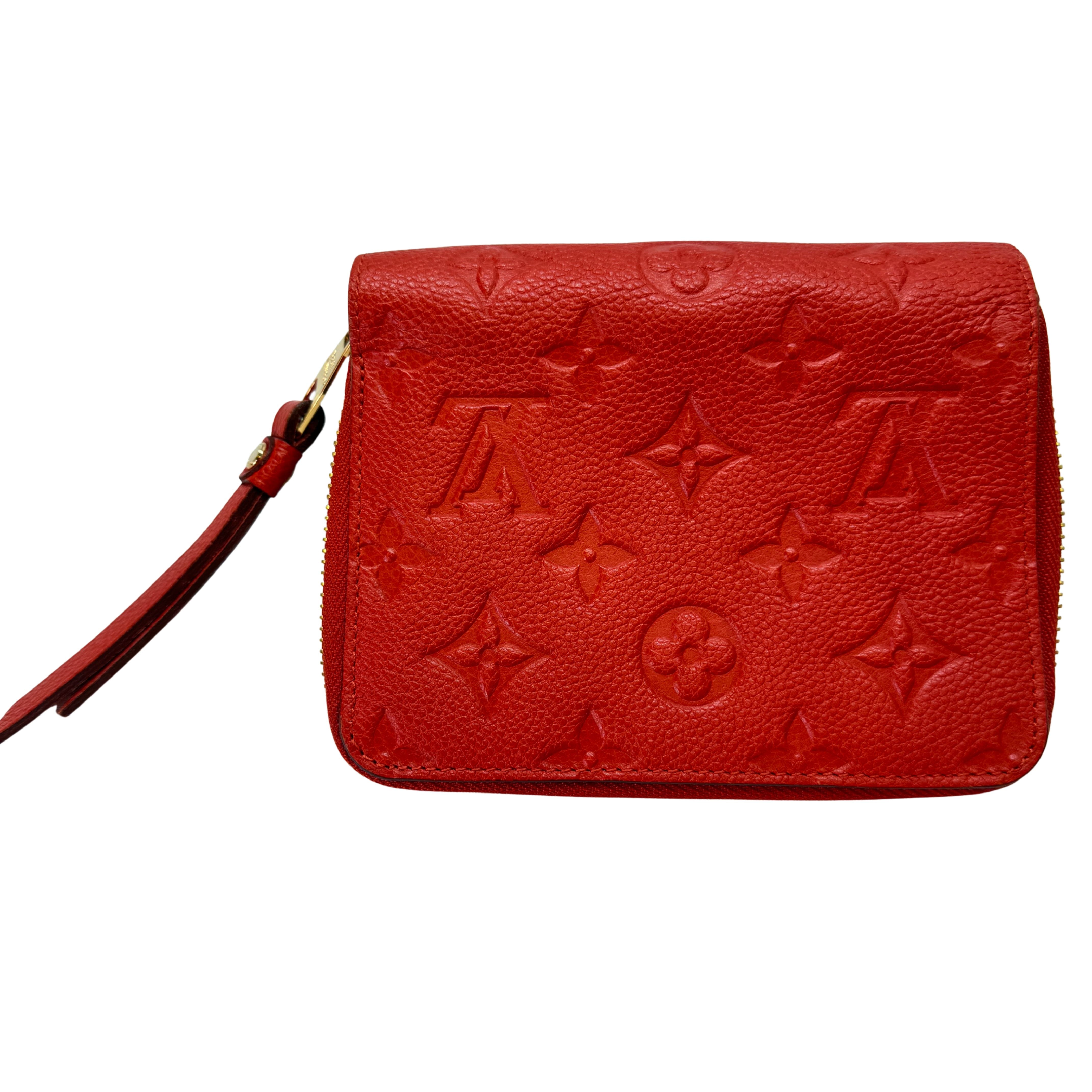Louis Vuitton Empreinte Wallet Leather Red