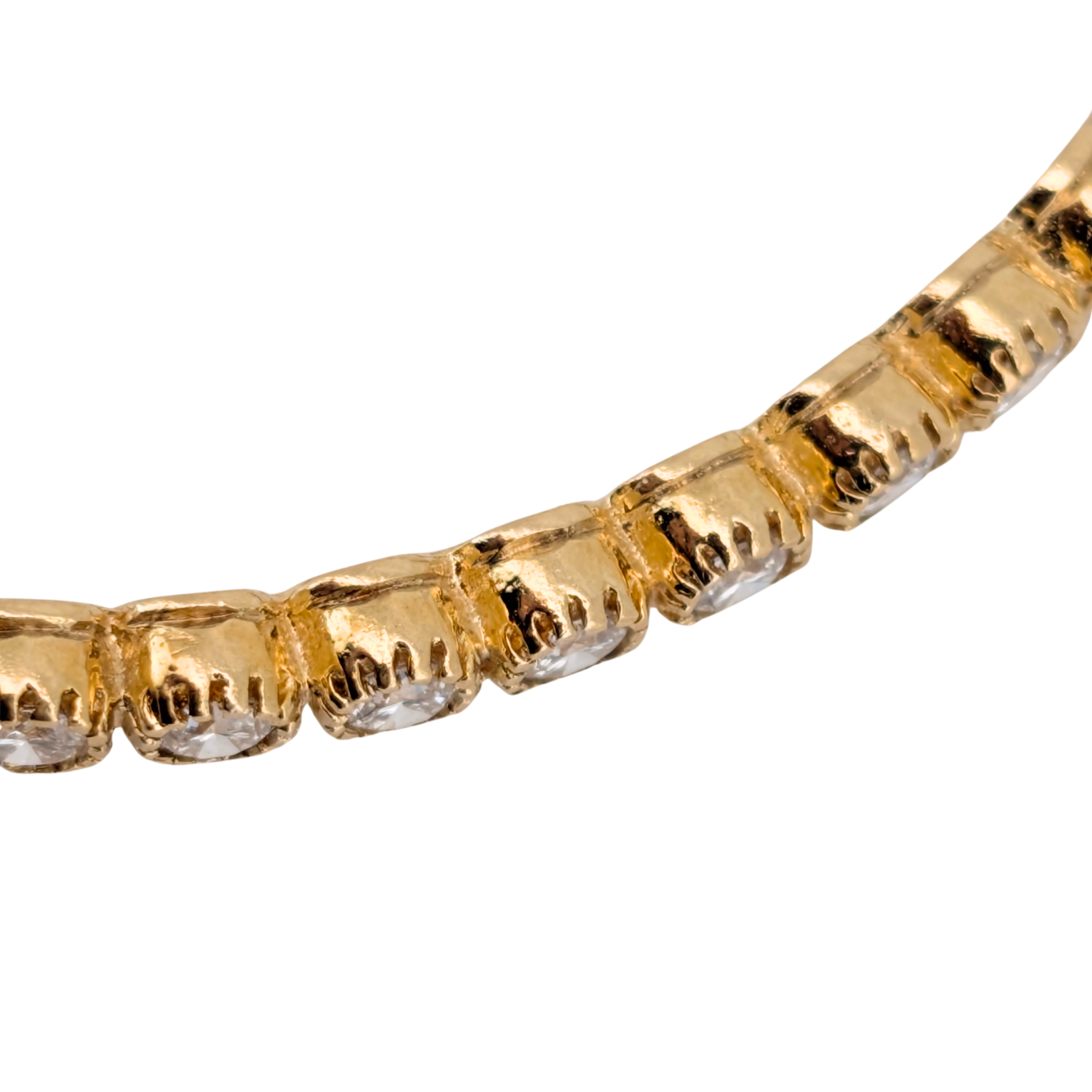 3.00Ct Natural Diamond Full Eternity Bangle In 18K Yellow Gold