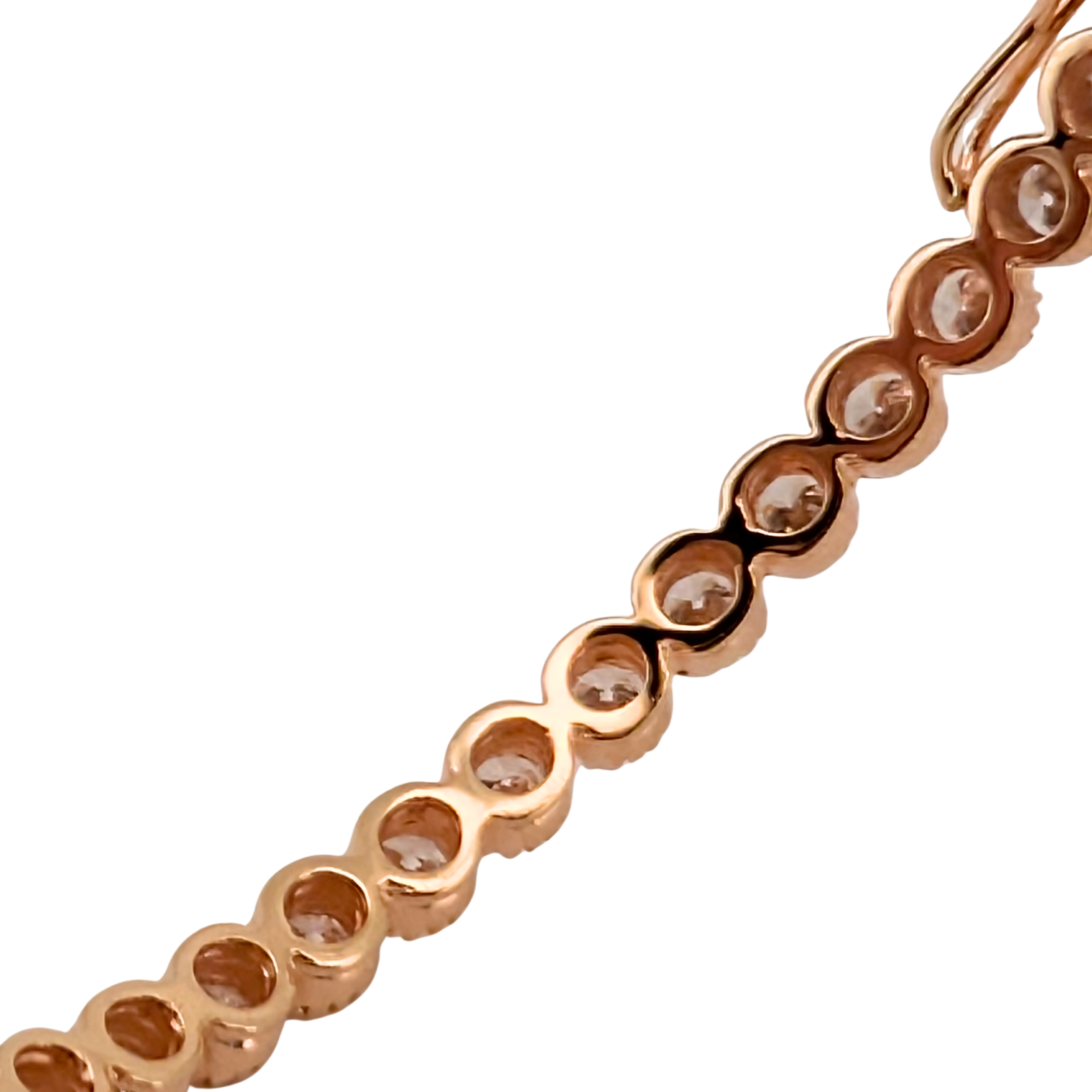 3.00Ct Natural Diamond Full Eternity Bangle In 18K Rose Gold